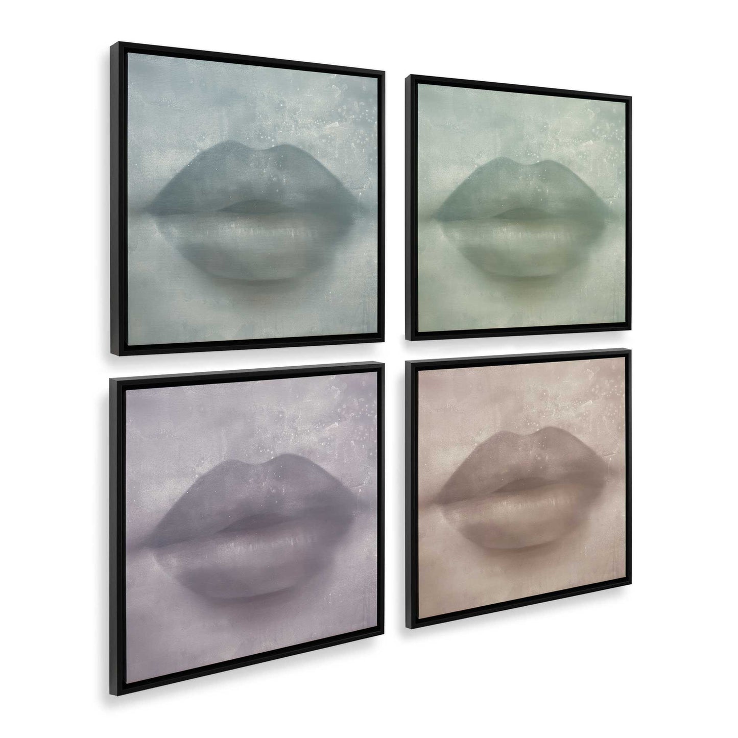 [Color:Satin Black], Picture of art in a Satin Black frame at an angle