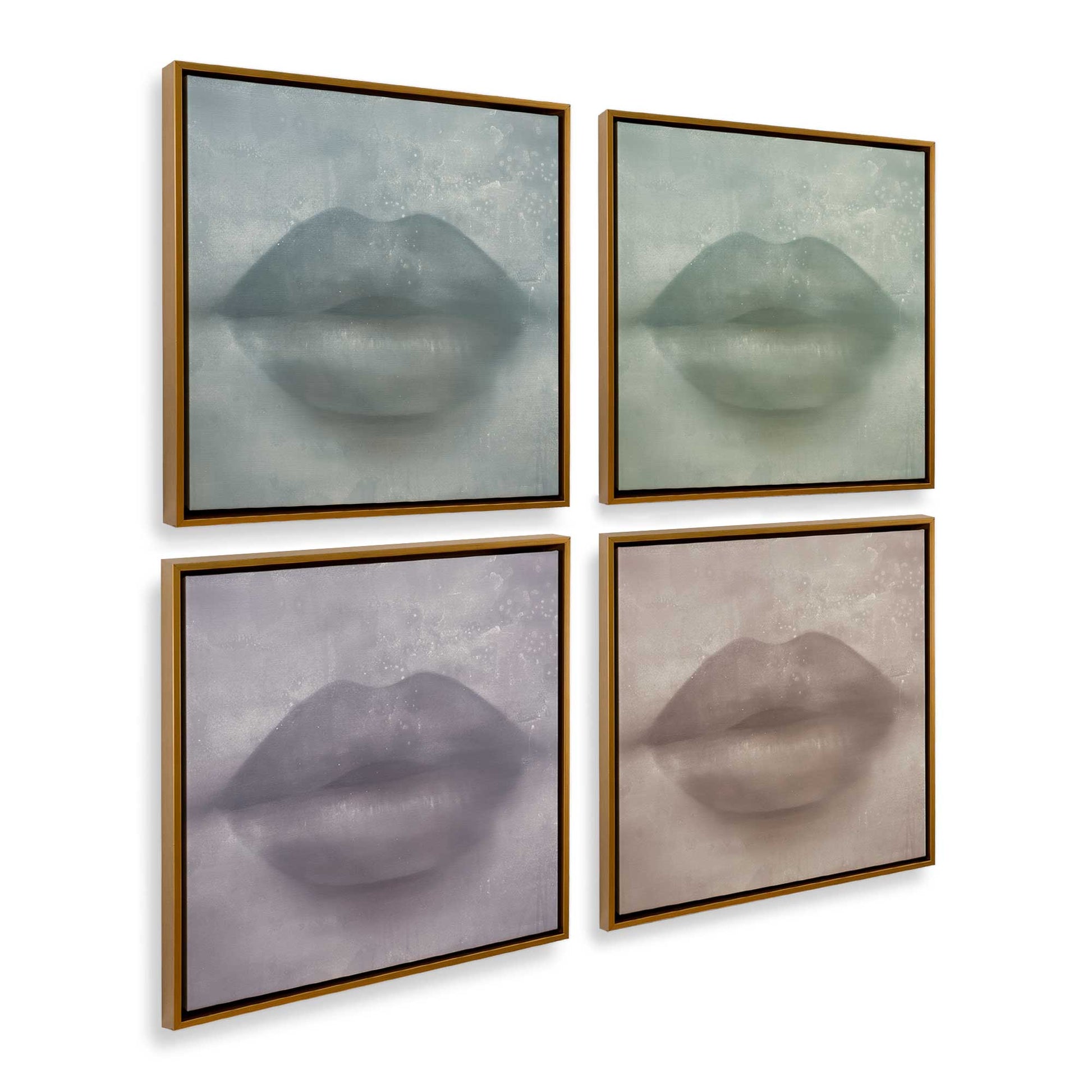 [Color:Polished Gold], Picture of art in a Polished Gold frame at an angle