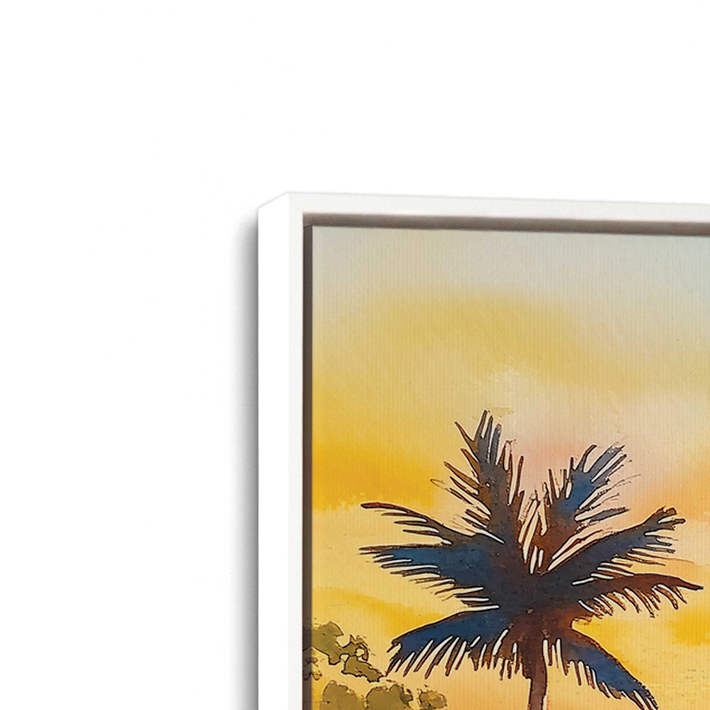 [Color:Opaque White], Picture of art in a White frame at an angle