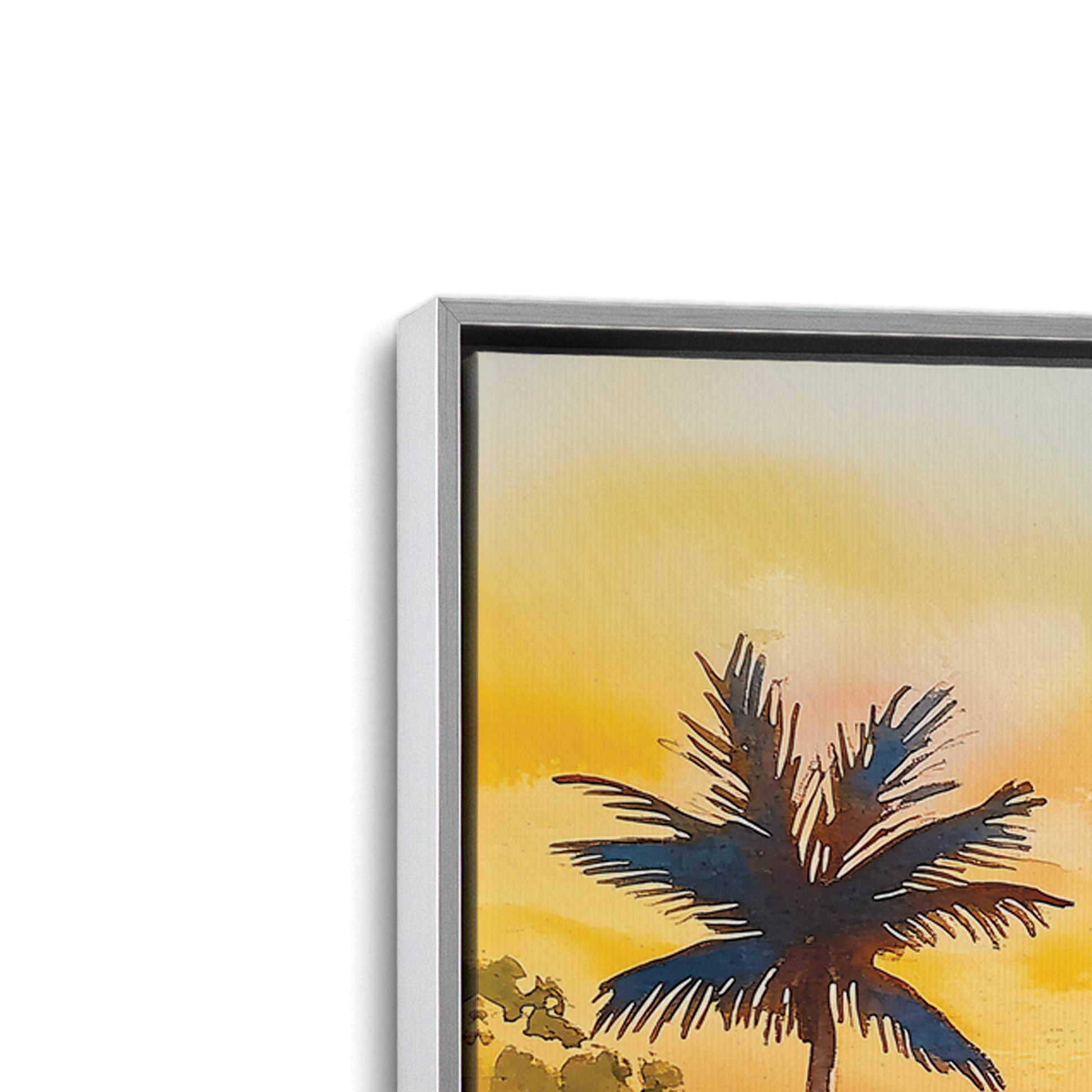 [Color:Polished Chrome], Picture of art in a Polished Chrome frame at an angle