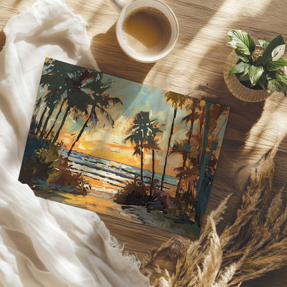Sunset Stroll Through the Palms Art Print