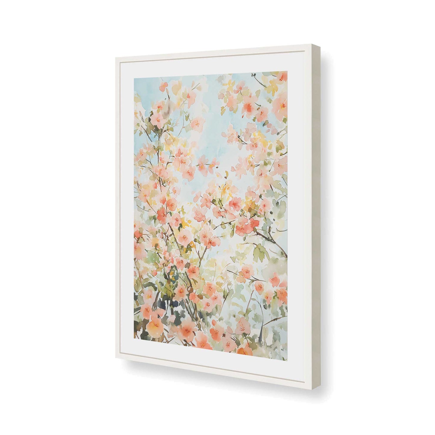 [Color:Opaque White], Picture of art in a Opaque White frame of the corner