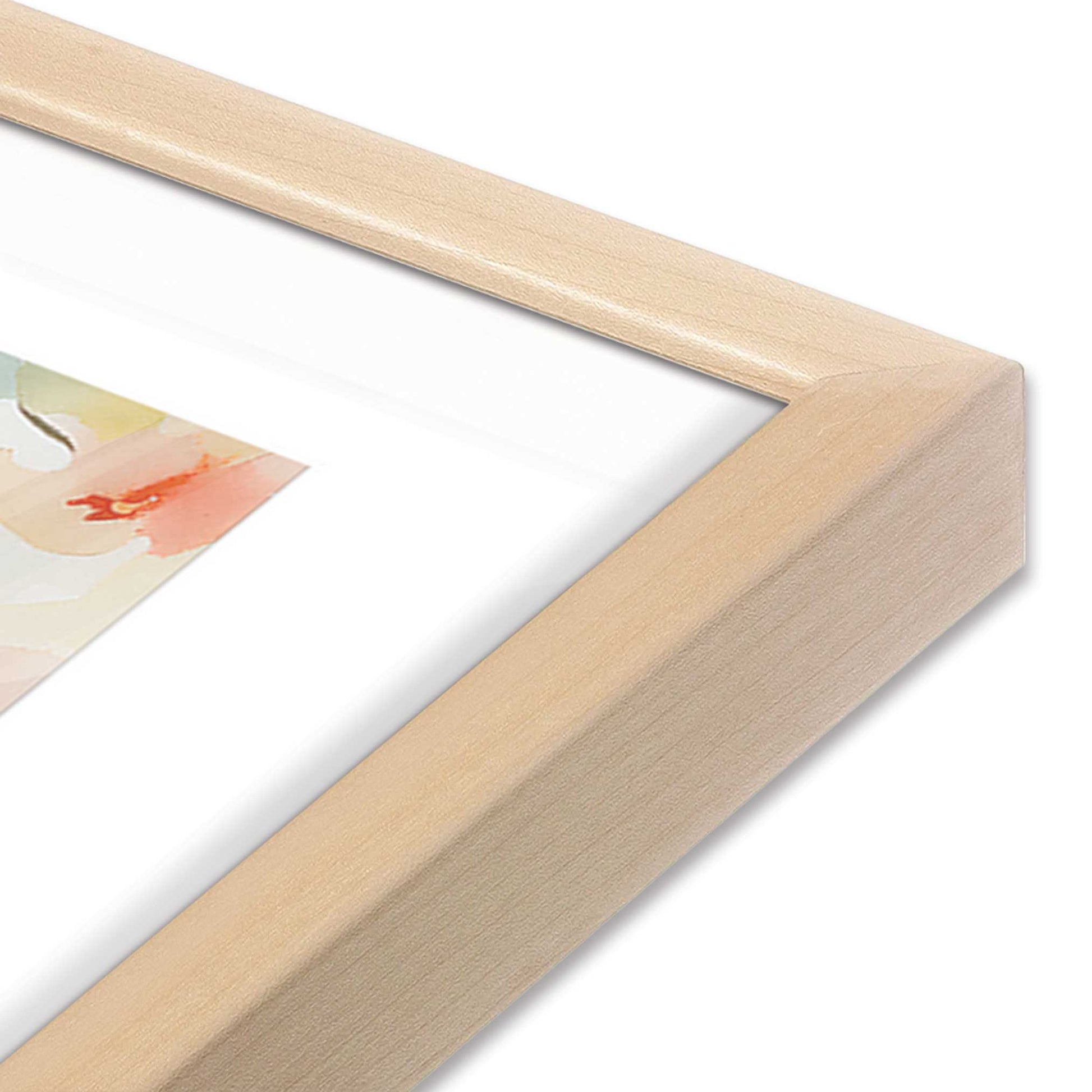 [Color:Raw Maple], Picture of art in a Raw Maple frame at an angle