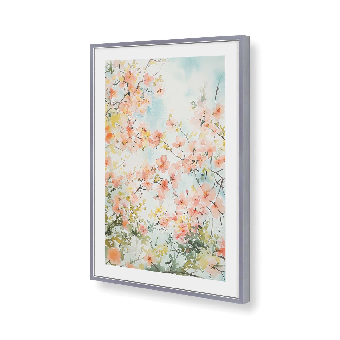 [Color:Polished Chrome], Picture of art in a Polished Chrome frame of the corner