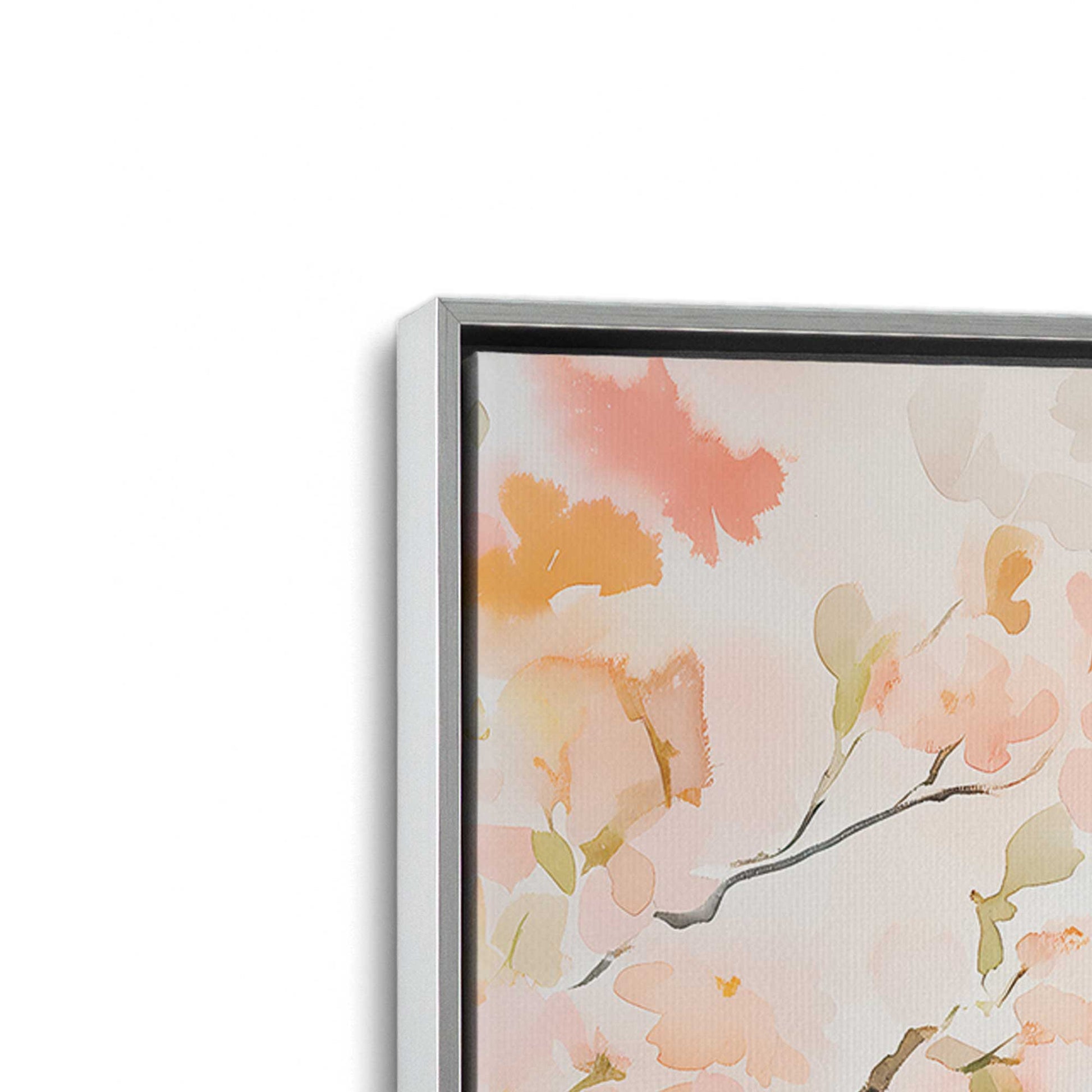 [Color:Polished Chrome], Picture of art in a Polished Chrome frame at an angle