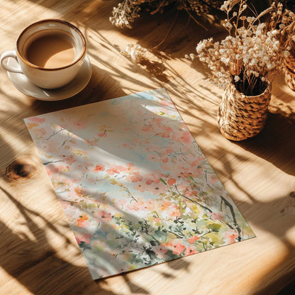 Soft Blossoms Under Blue Skies III Art Print
