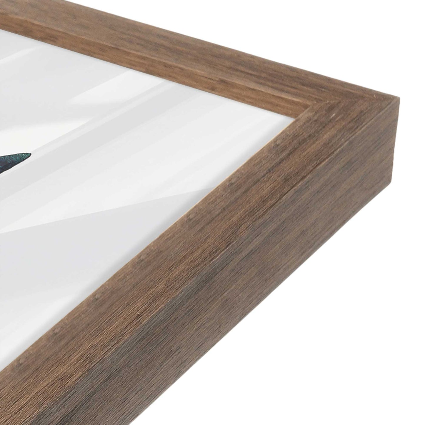 [Color:Walnut], Picture of art in a Walnut frame of the corner