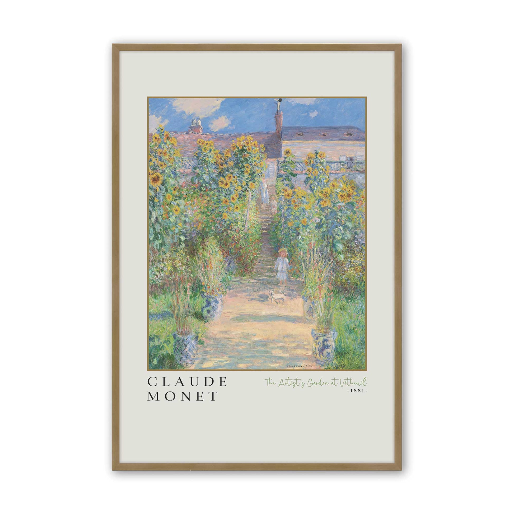 [Color:Brushed Gold], Picture of art in a Brushed Gold frame