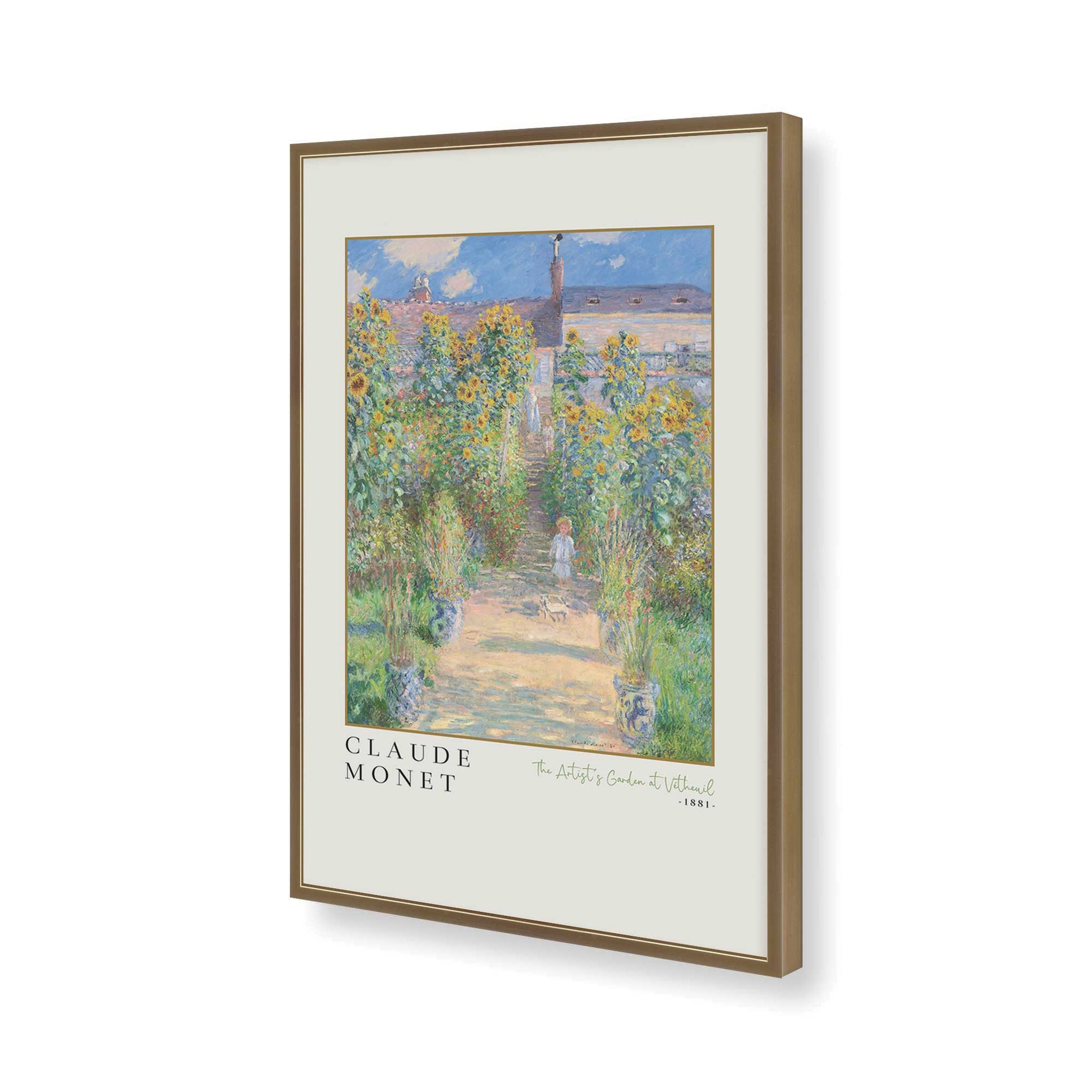 [Color:Brushed Gold], Picture of art in a Brushed Gold frame of the corner