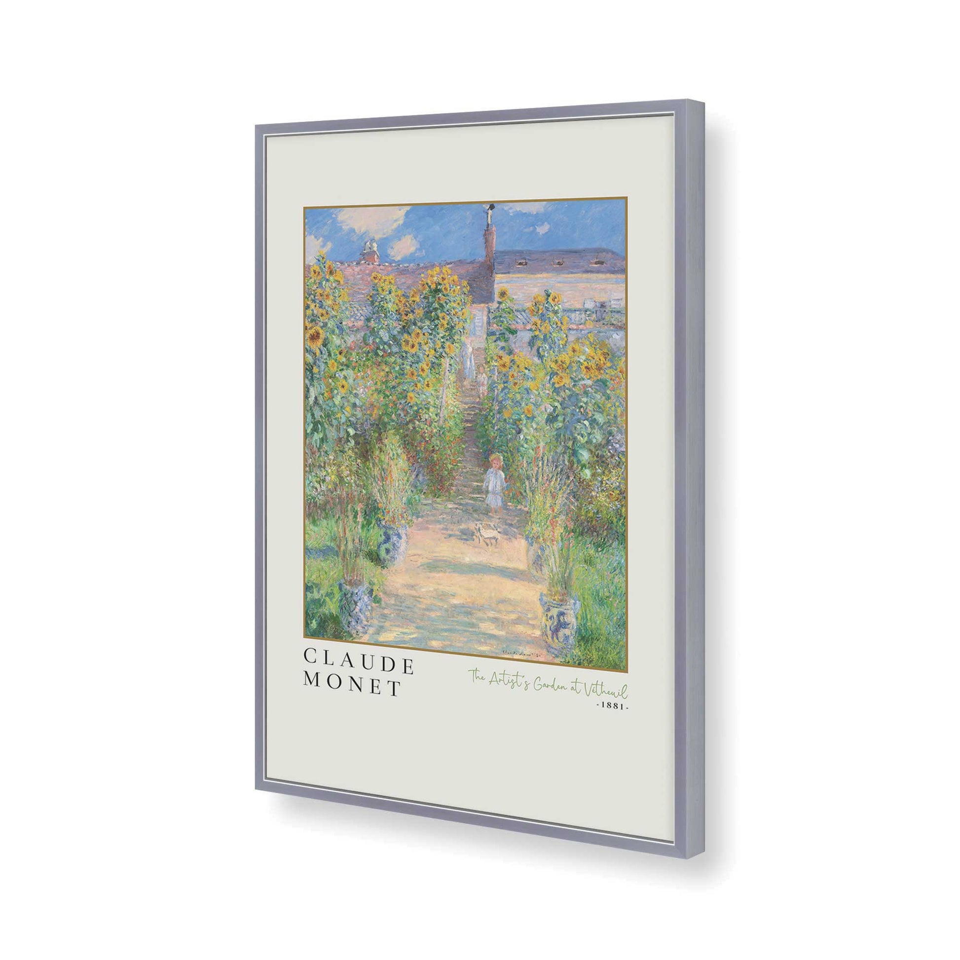 [Color:Polished Chrome], Picture of art in a Polished Chrome frame of the corner