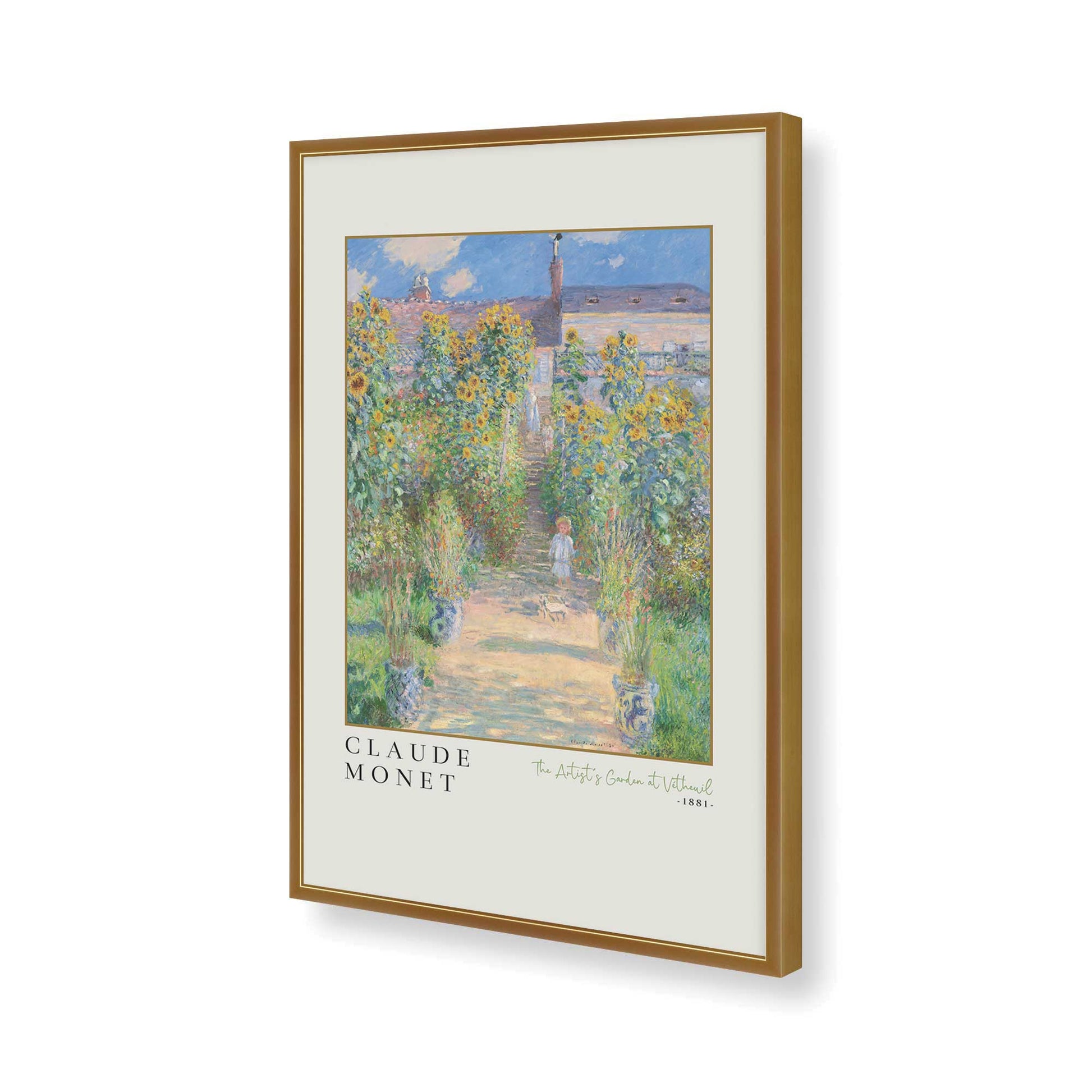 [Color:Polished Gold], Picture of art in a Polished Gold frame of the corner