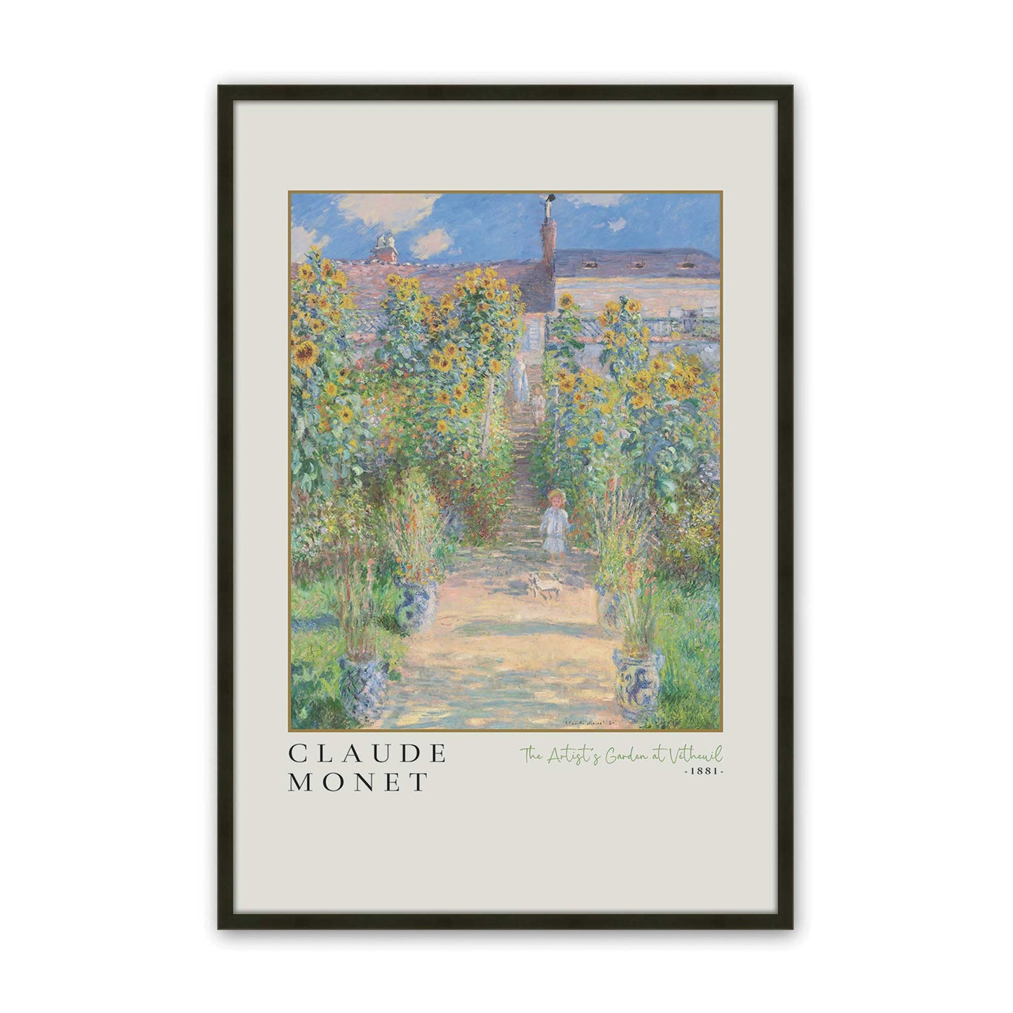[Color:Satin Black], Picture of art in a Satin Black frame