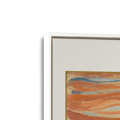 [Color:Opaque White], Picture of art in a White frame at an angle