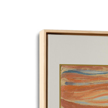 [Color:American Maple], Picture of art in a American Maple frame at an angle