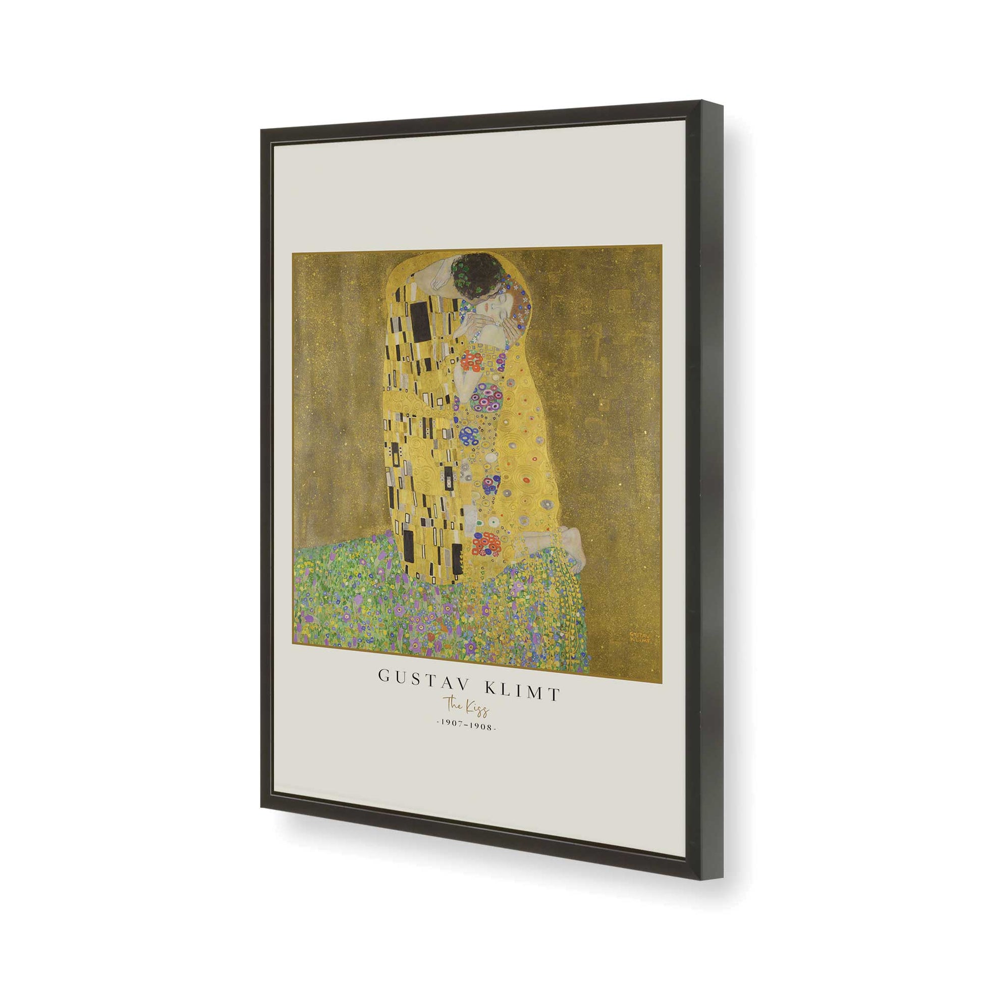 [Color:Satin Black], Picture of art in a Satin Black frame of the corner