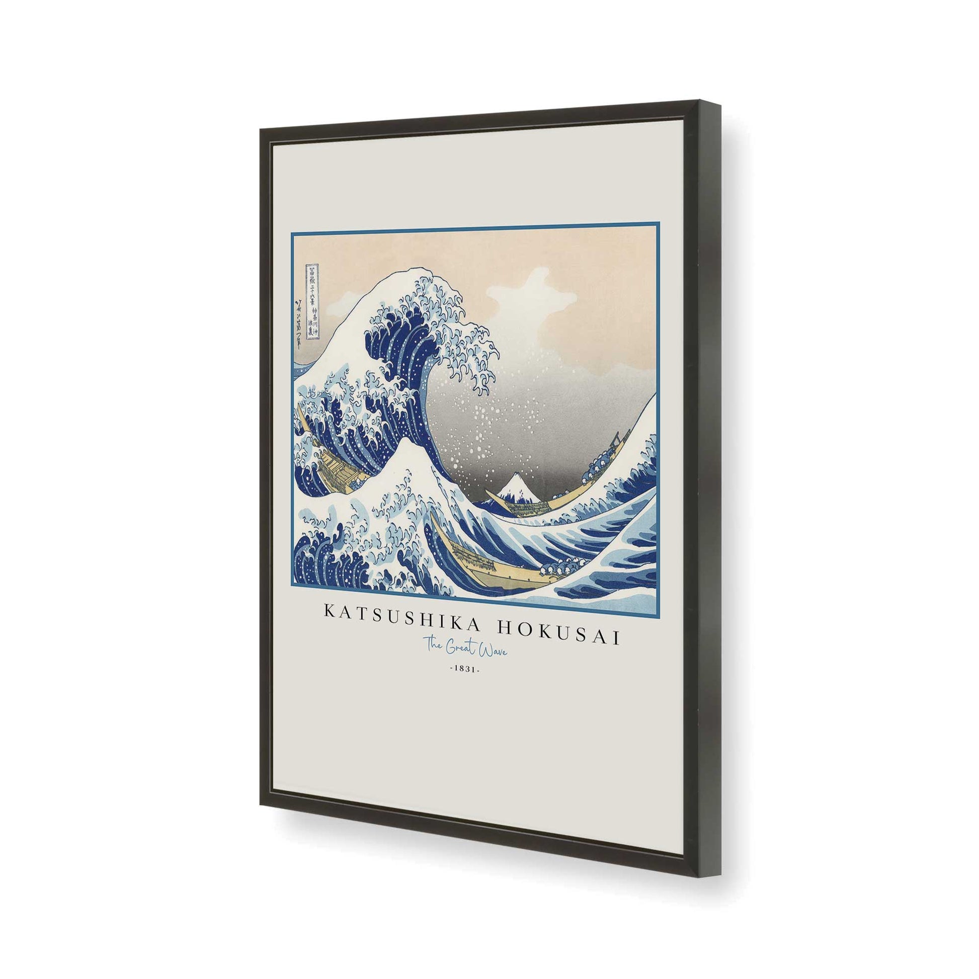 [Color:Satin Black], Picture of art in a Satin Black frame of the corner