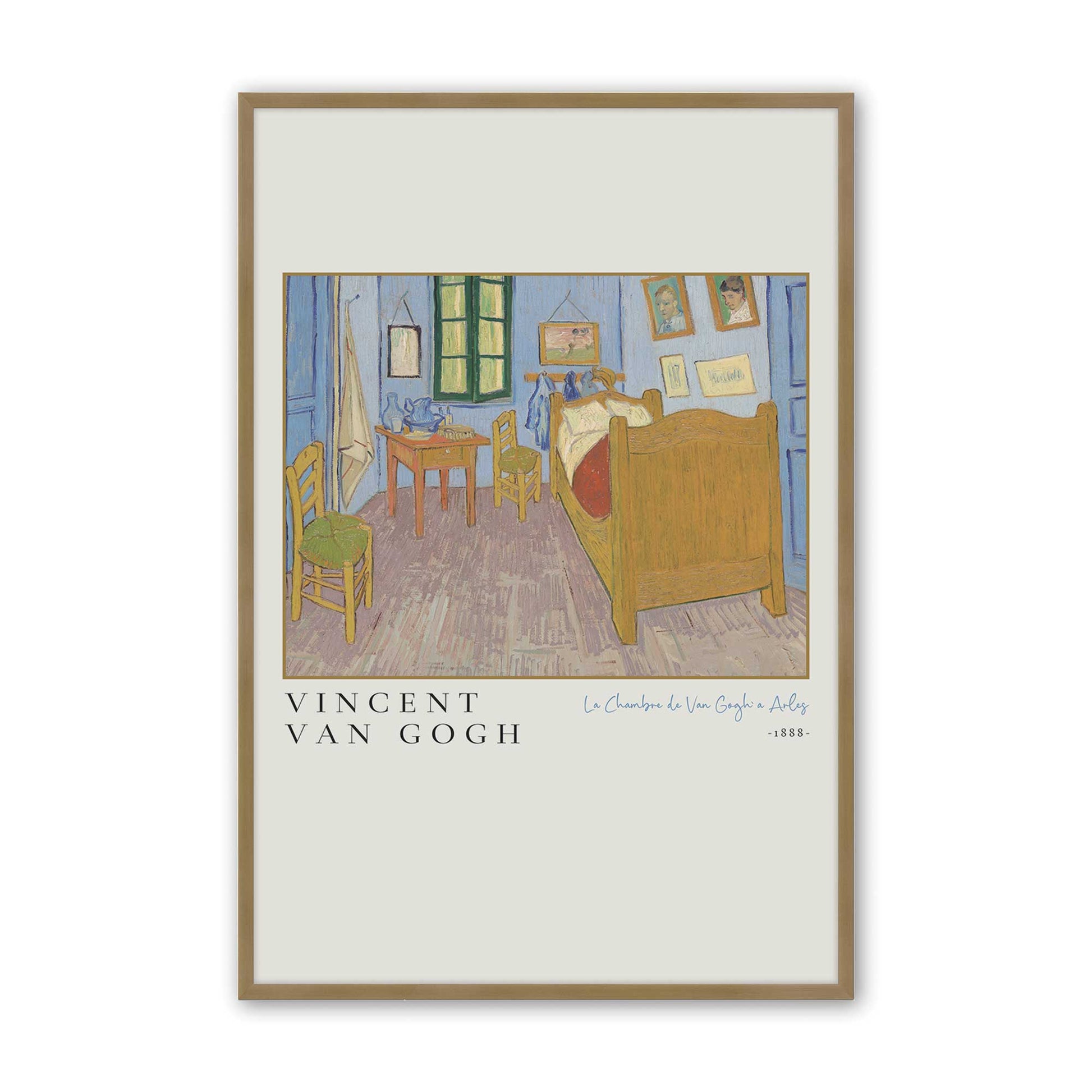 [Color:Brushed Gold], Picture of art in a Brushed Gold frame