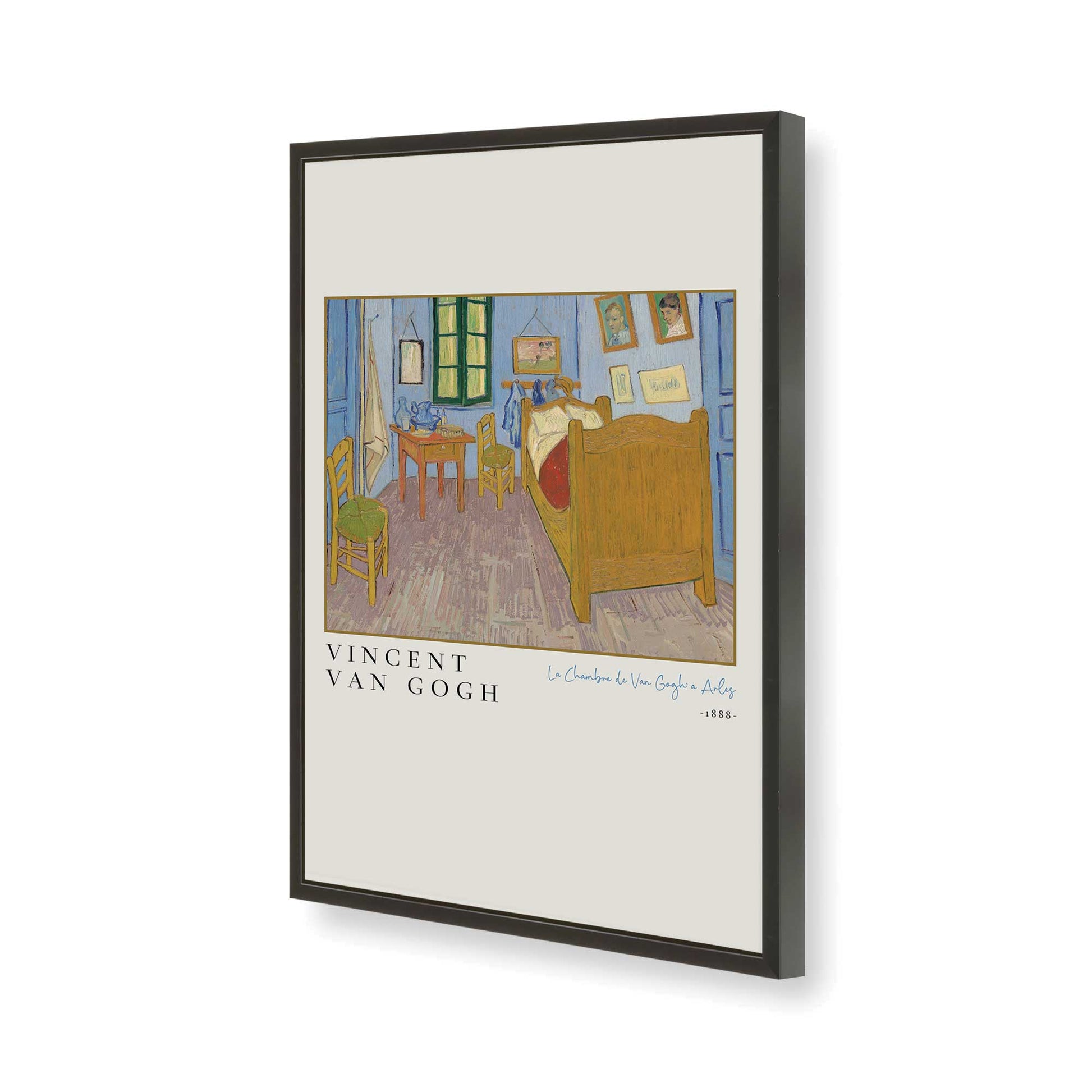 [Color:Satin Black], Picture of art in a Satin Black frame of the corner