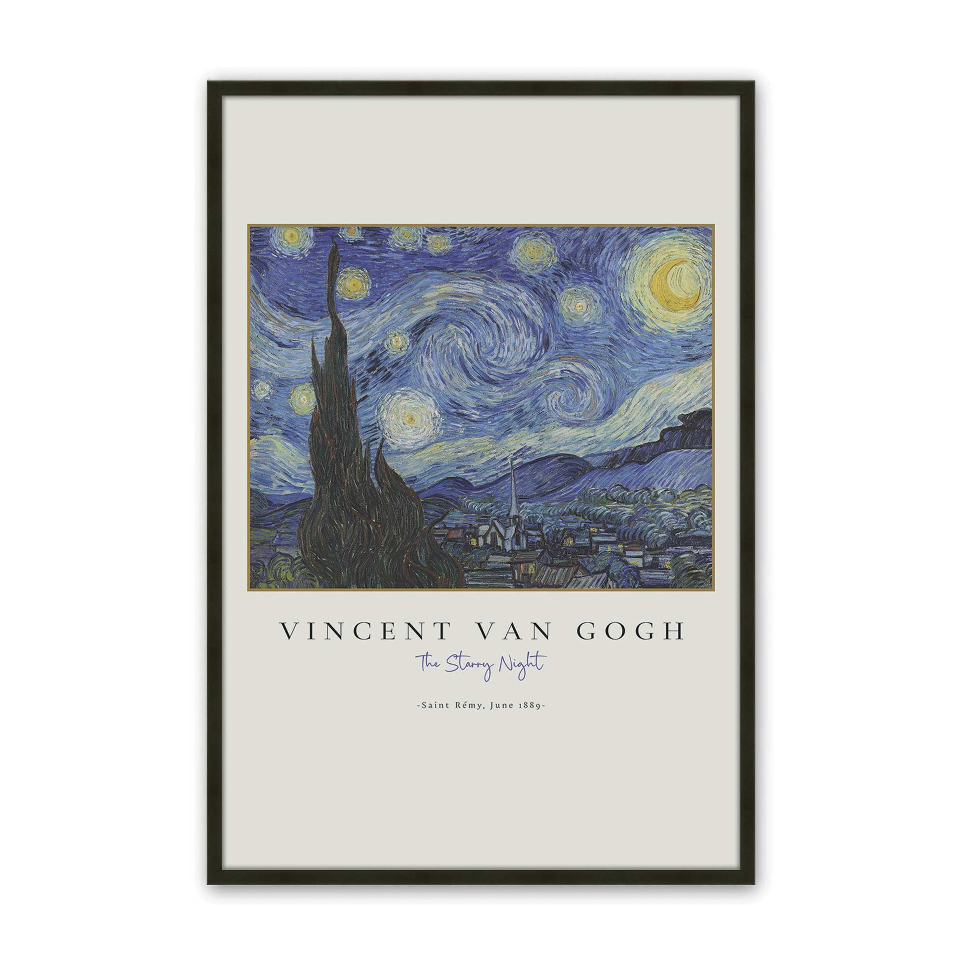 [Color:Satin Black], Picture of art in a Satin Black frame