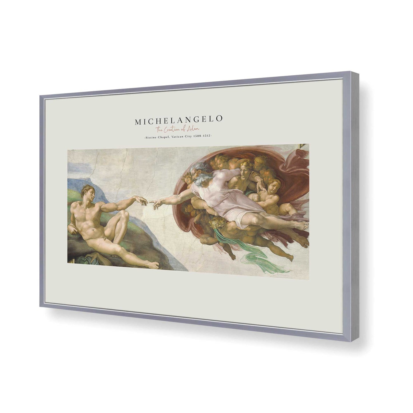 [Color:Polished Chrome], Picture of art in a Polished Chrome frame of the corner