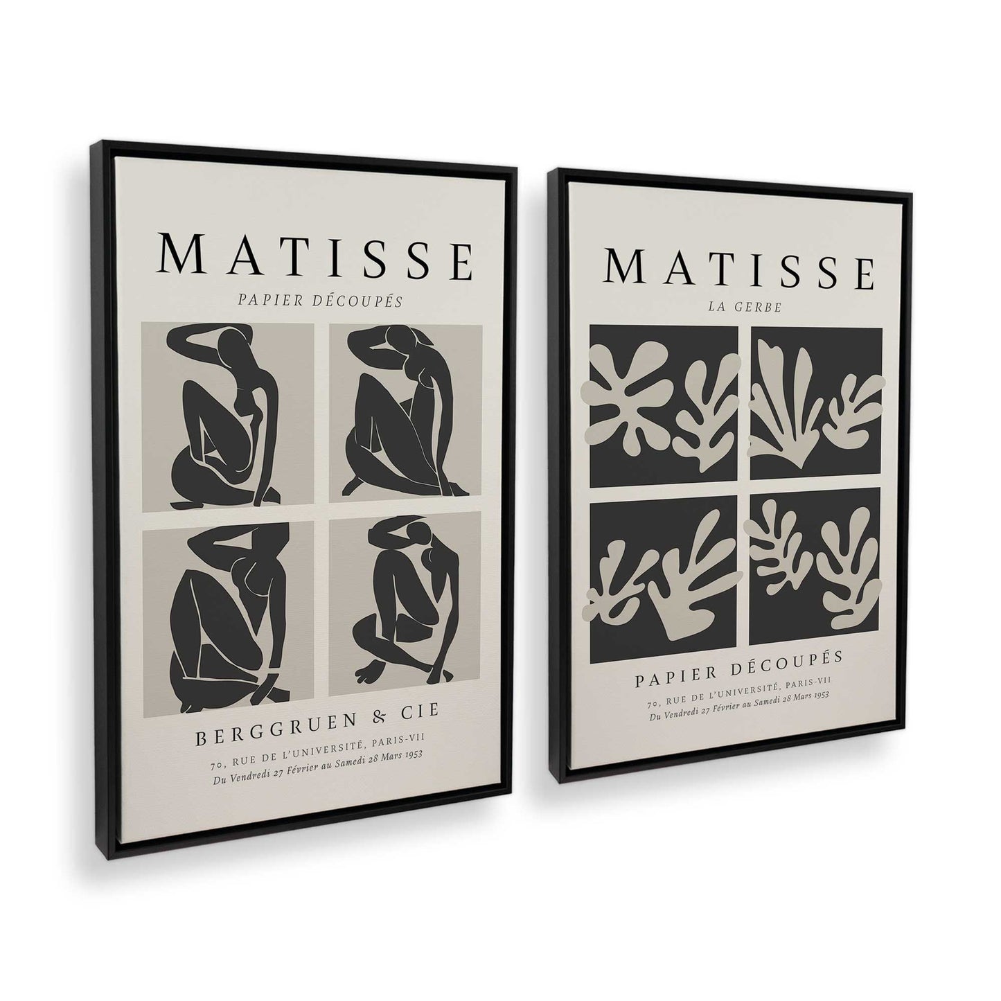 [Color:Satin Black], Picture of art in a Satin Black frame at an angle