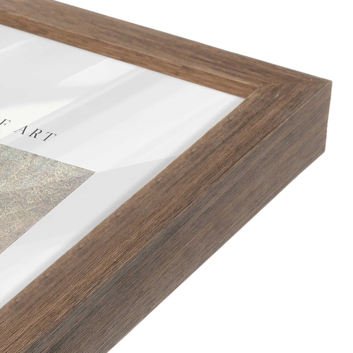 [Color:Walnut], Picture of art in a Walnut frame at an angle
