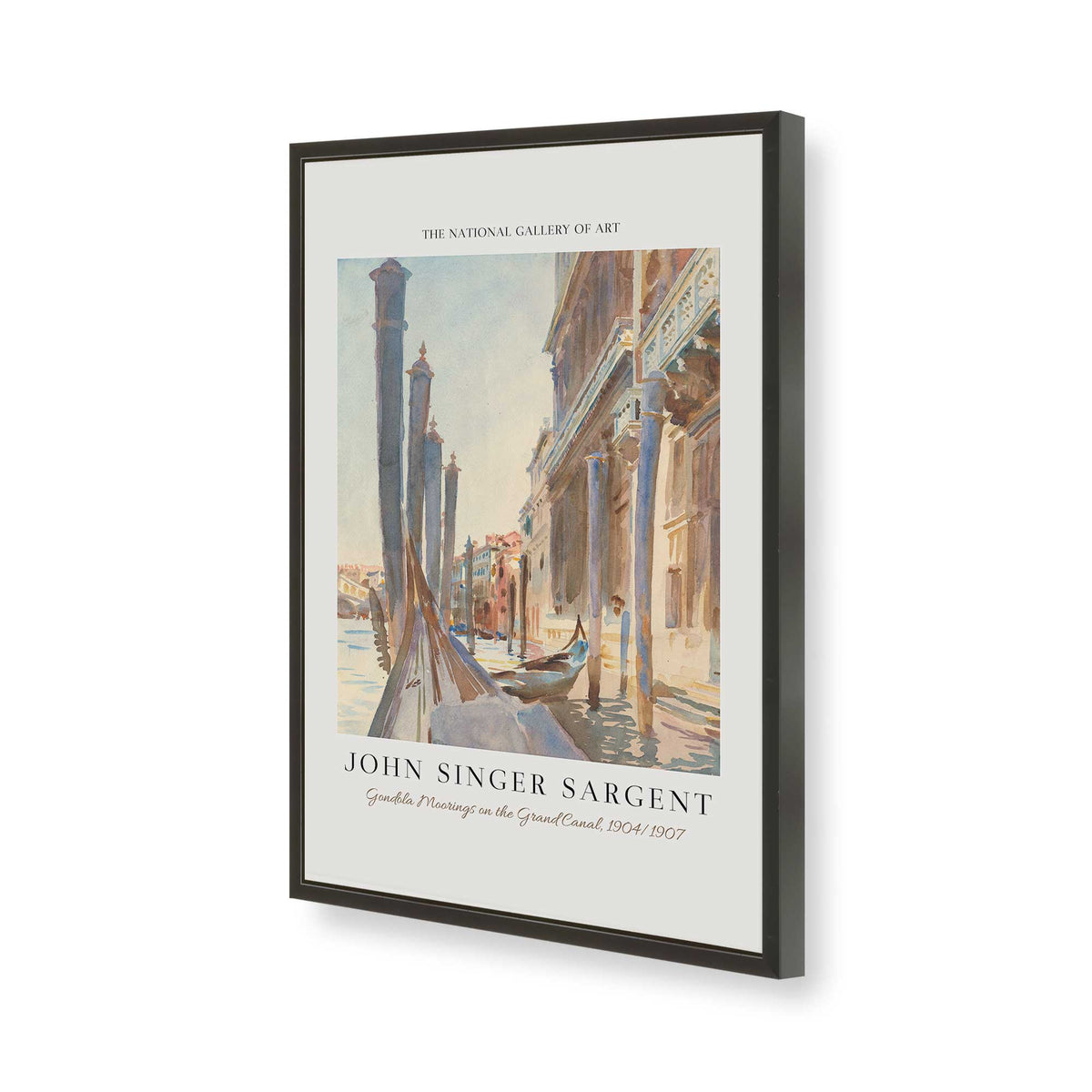 [Color:Satin Black], Picture of art in a Satin Black frame of the corner