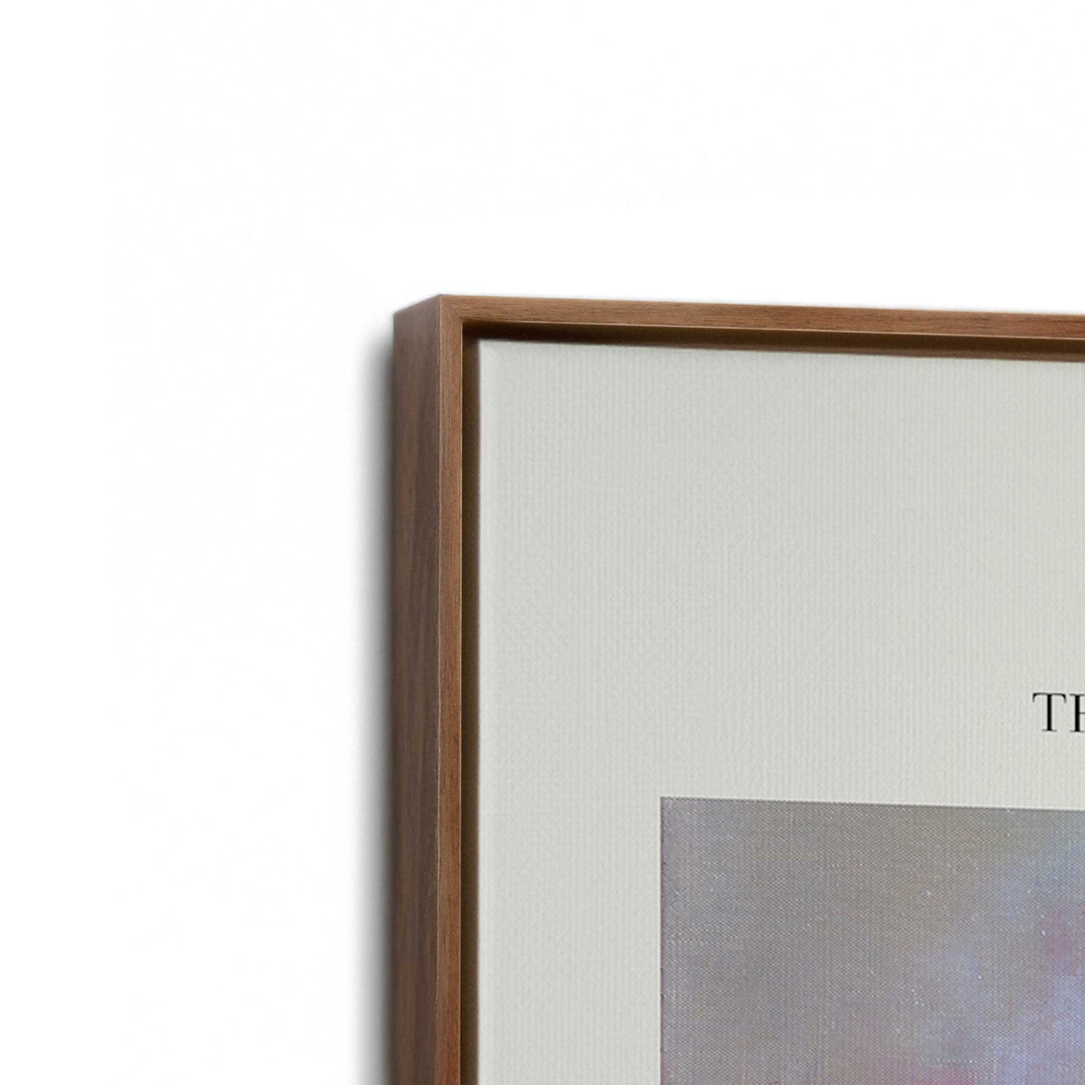 [Color:Walnut], Picture of art in a Walnut frame at an angle