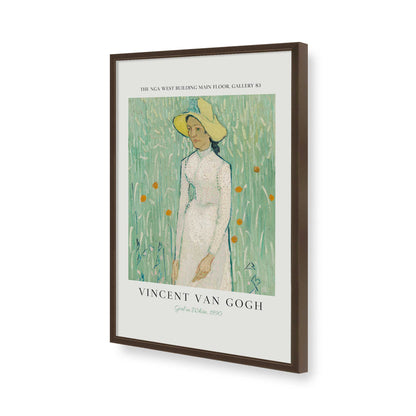 [Color:Brown], Picture of art in a Brown frame of the corner