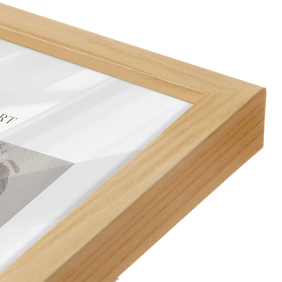 [Color:American Maple], Picture of art in a American Maple frame at an angle