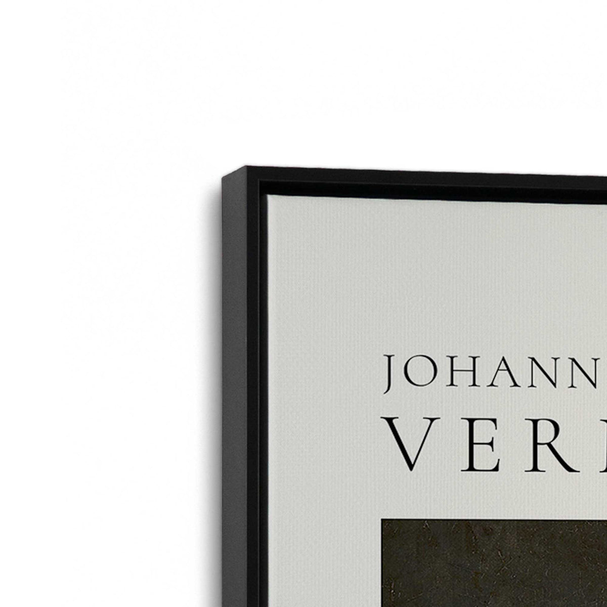 [Color:Satin Black], Picture of art in a Satin Black frame at an angle