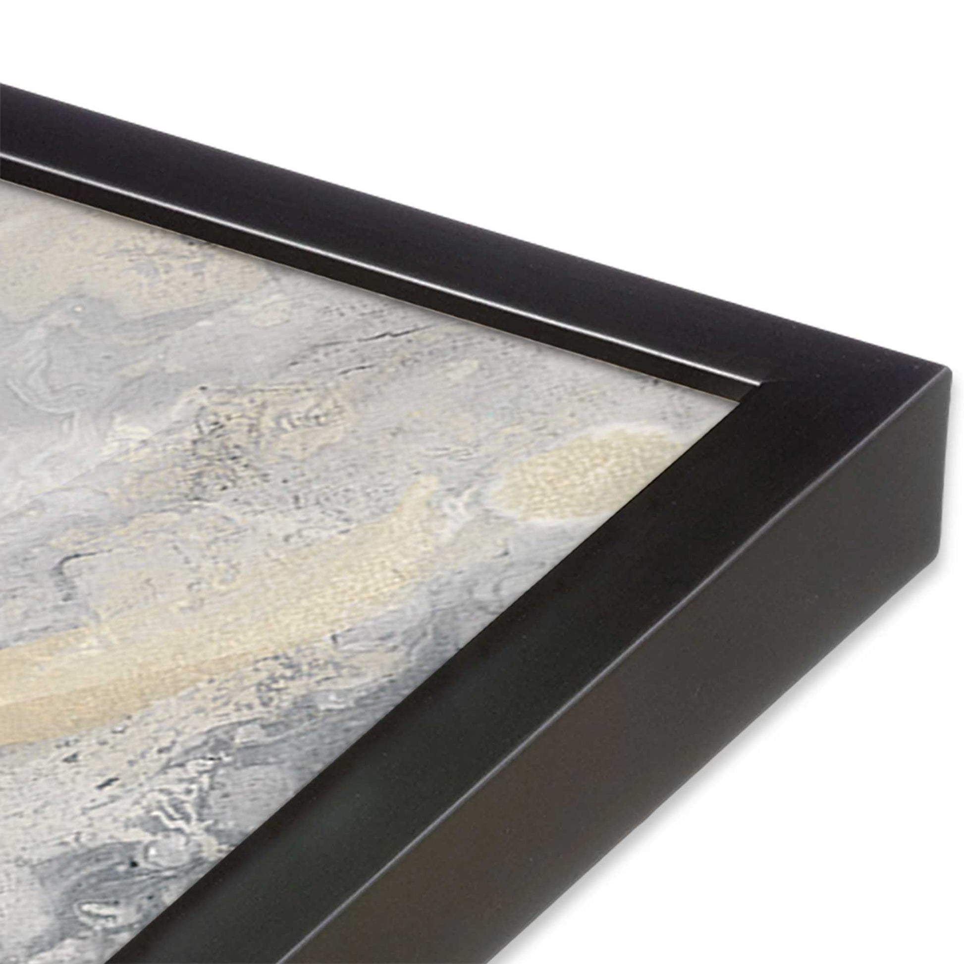 [Color:Weathered Zinc], Picture of art in a Weathered Zinc frame of the corner
