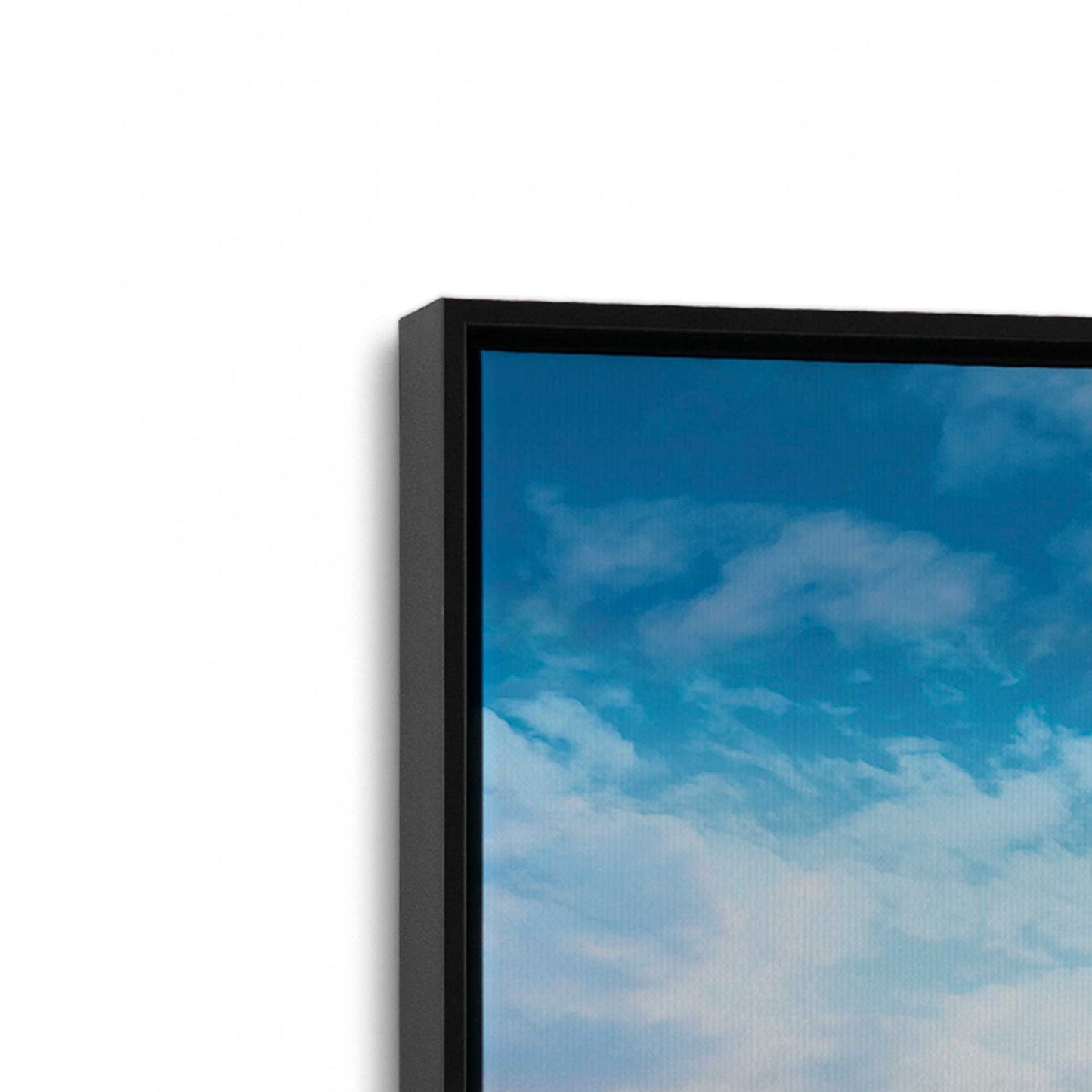 [Color:Satin Black], Picture of art in a Satin Black frame at an angle
