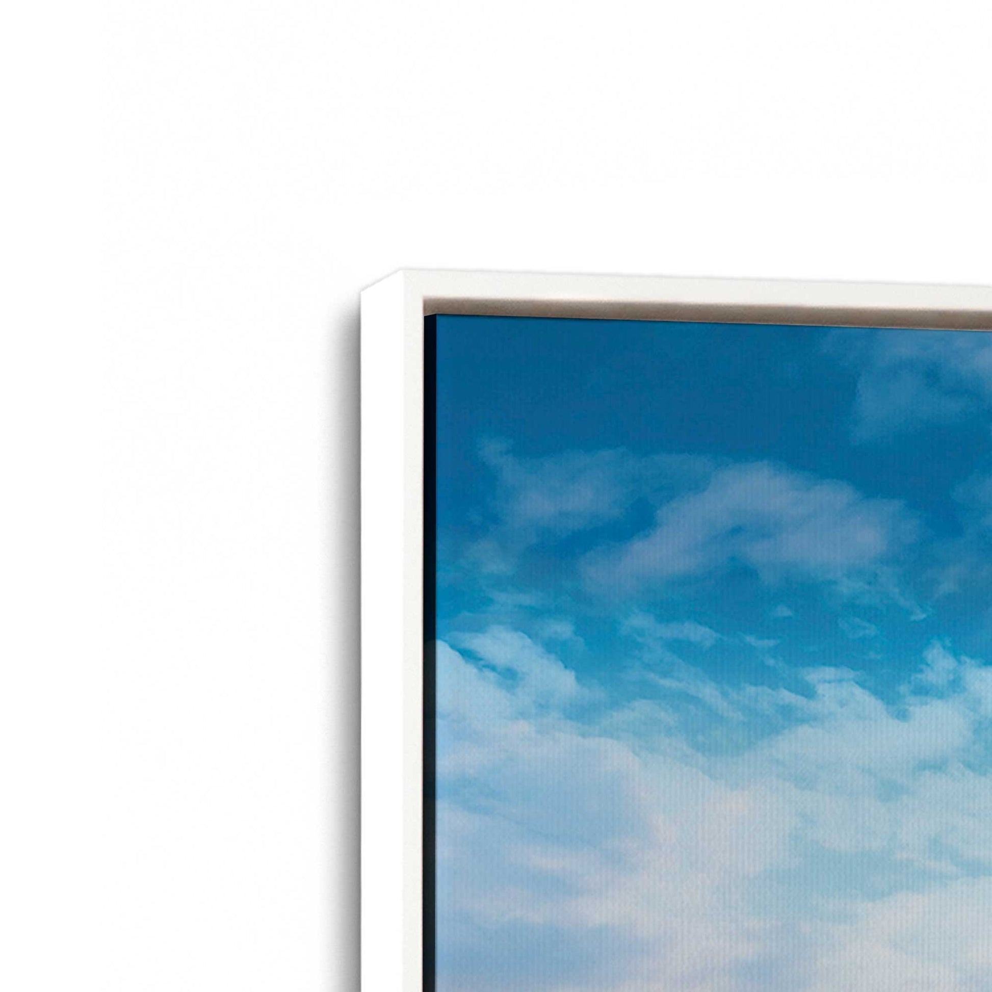[Color:Opaque White], Picture of art in a White frame at an angle