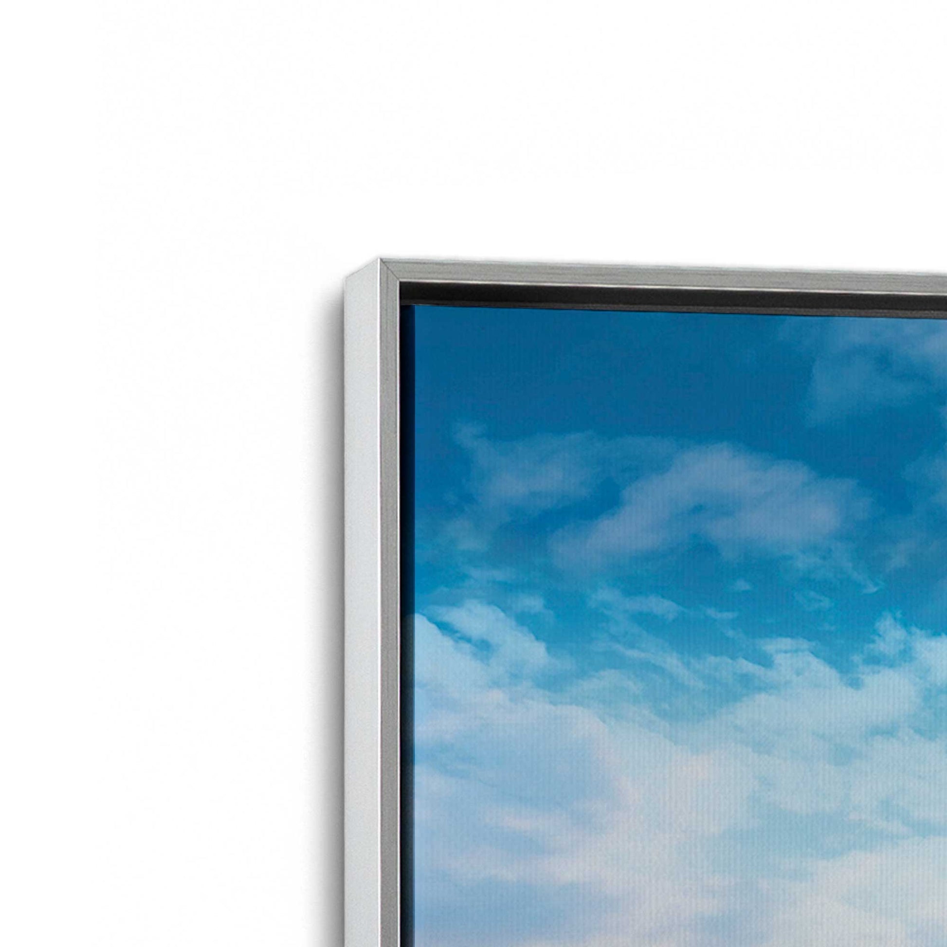 [Color:Polished Chrome], Picture of art in a Polished Chrome frame at an angle