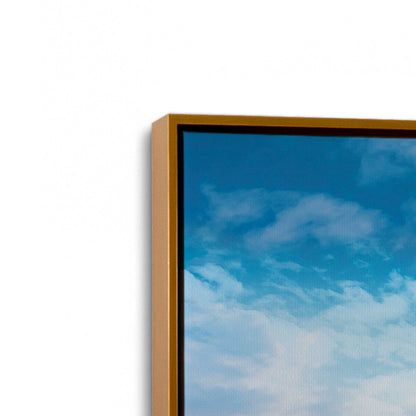 [Color:Polished Gold], Picture of art in a Polished Gold frame at an angle