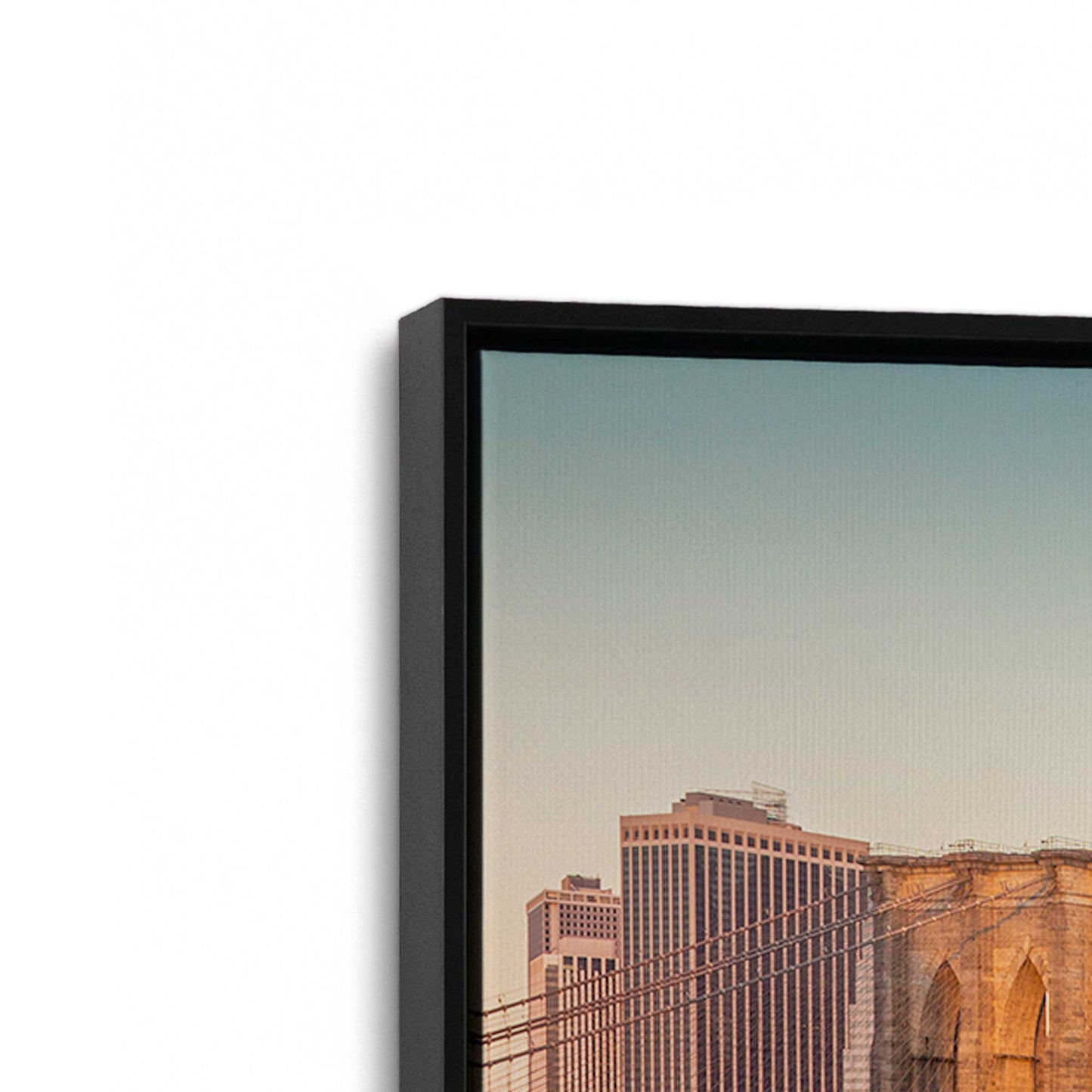 [Color:Satin Black], Picture of art in a Satin Black frame at an angle