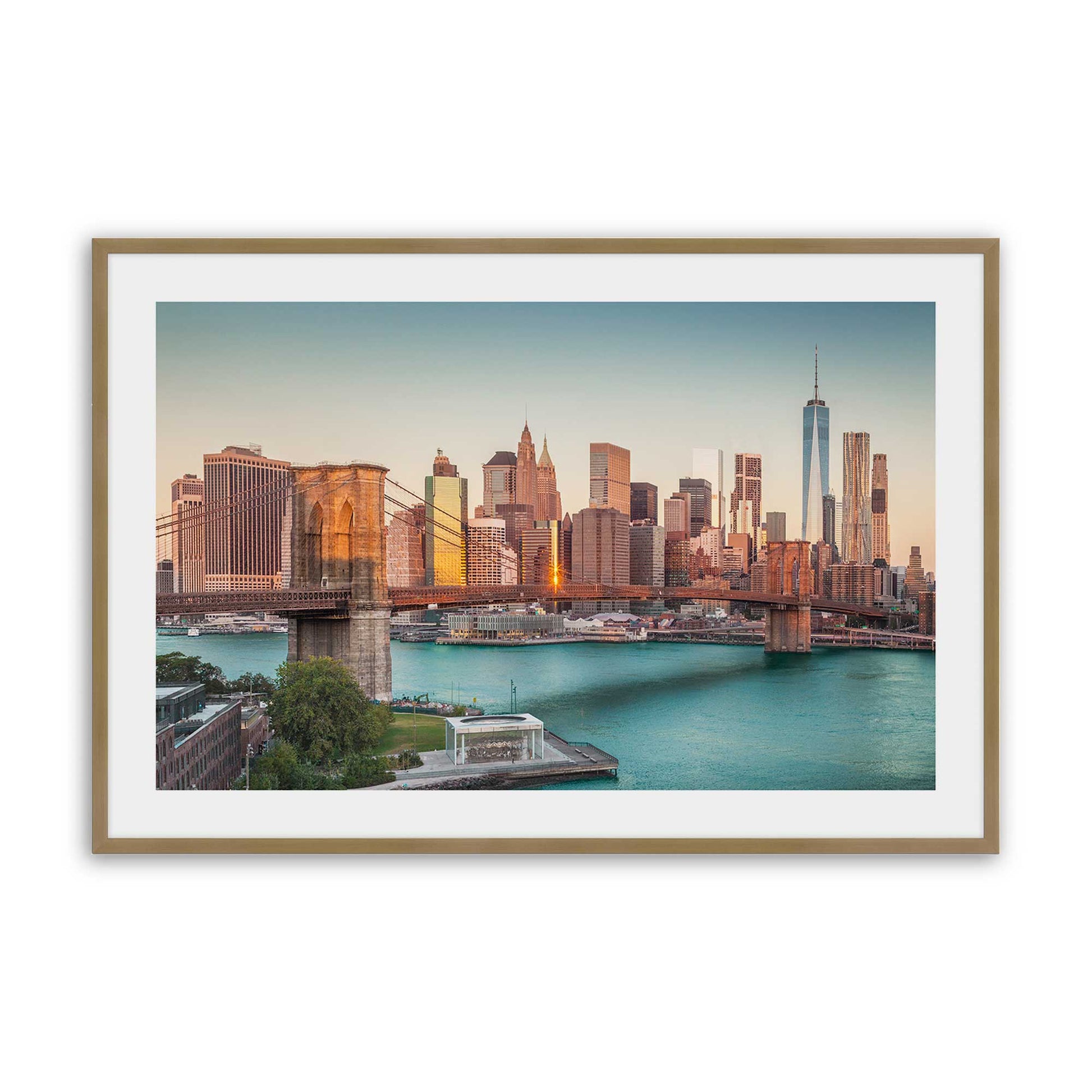 [Color:Brushed Gold], Picture of art in a Brushed Gold frame