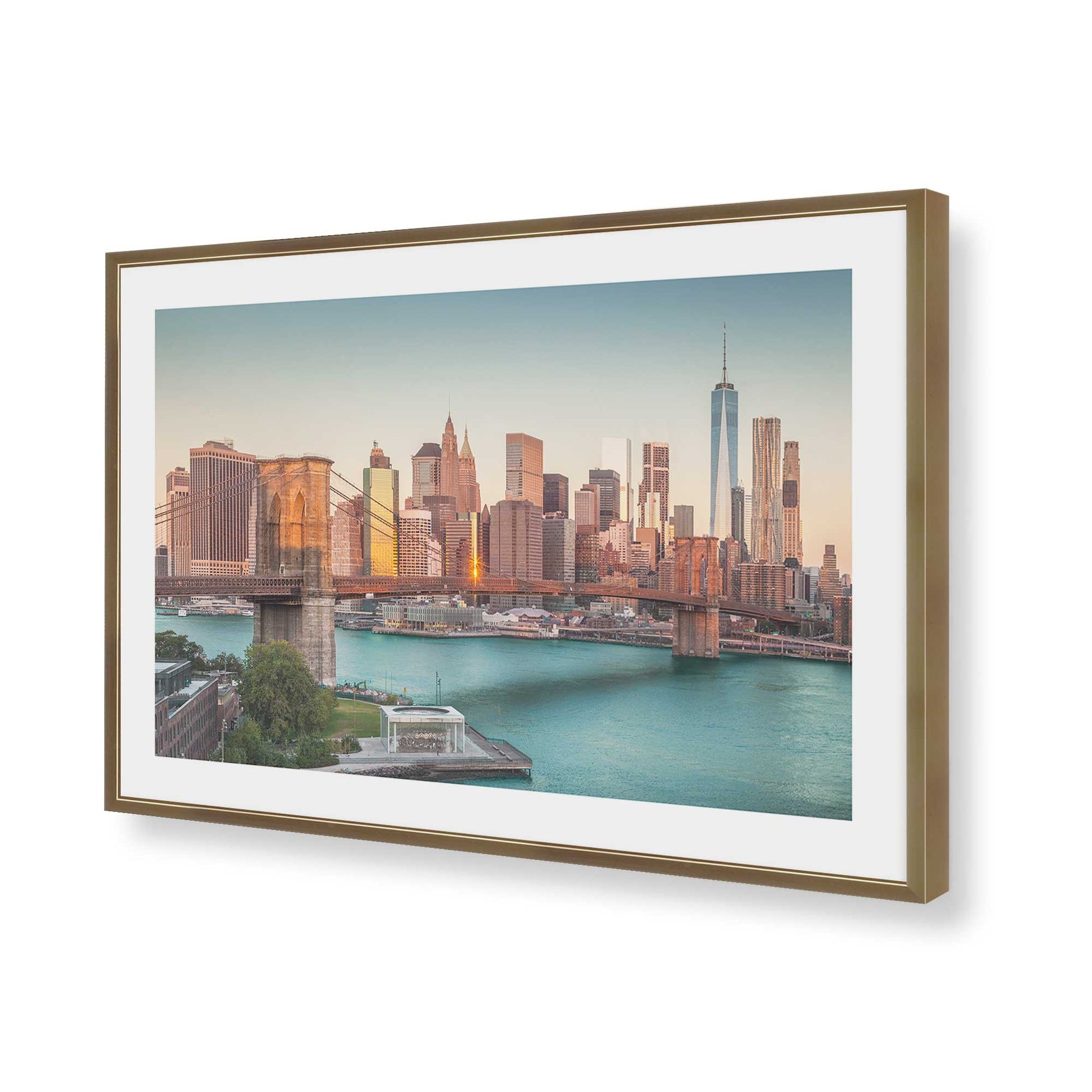 [Color:Brushed Gold], Picture of art in a Brushed Gold frame of the corner