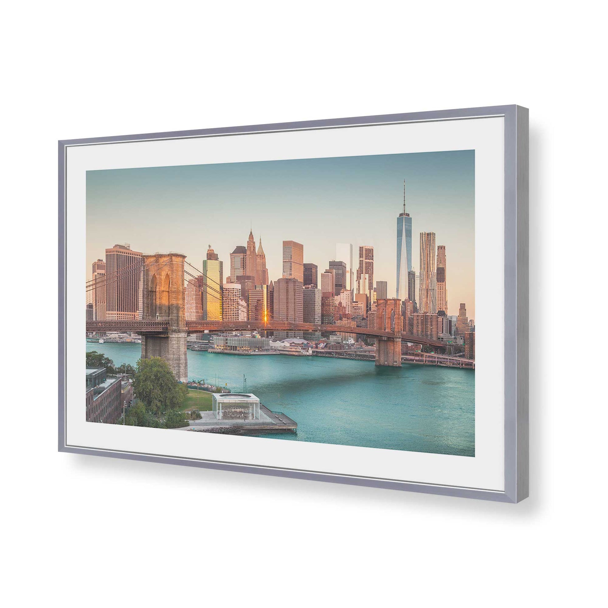 [Color:Polished Chrome], Picture of art in a Polished Chrome frame of the corner