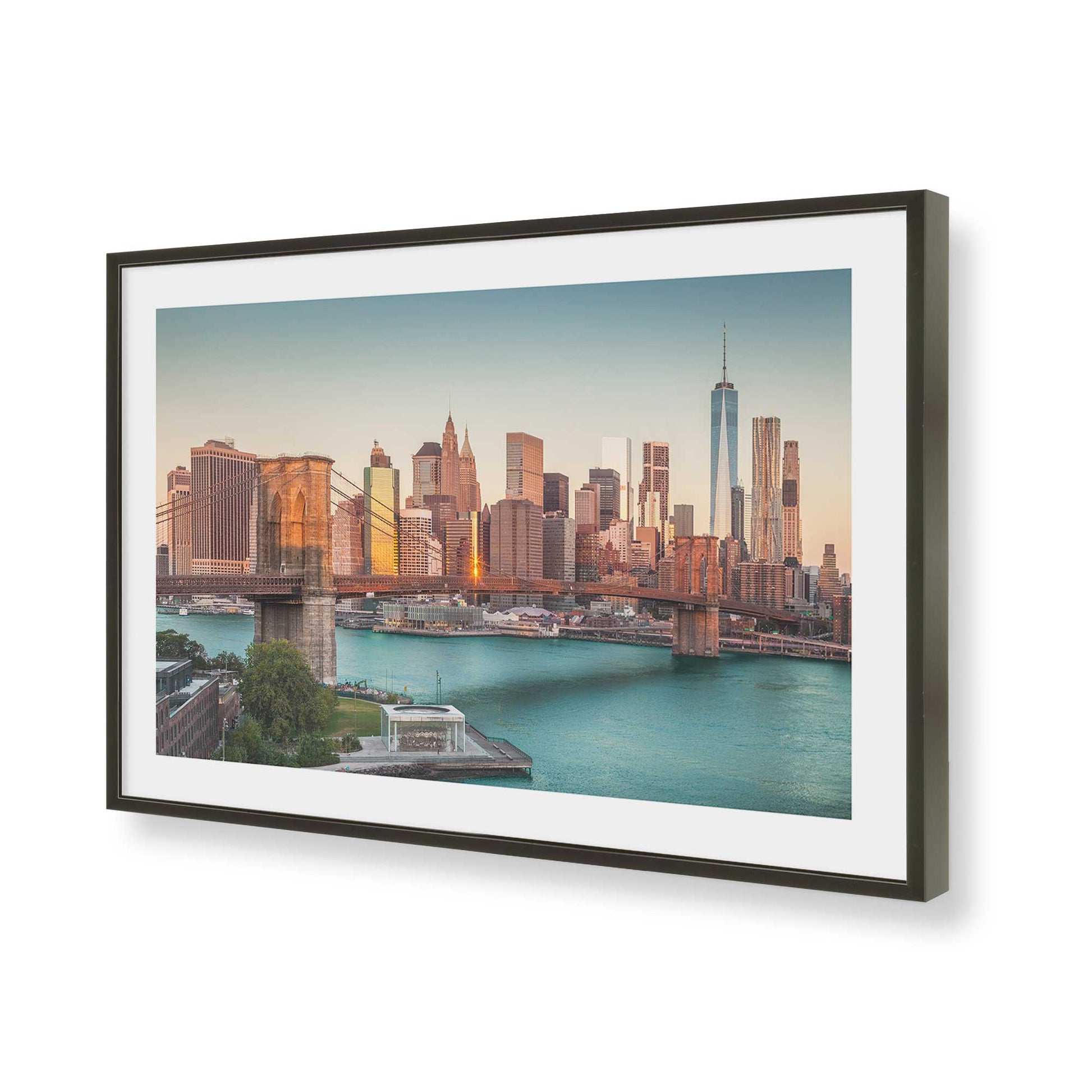 [Color:Satin Black], Picture of art in a Satin Black frame of the corner