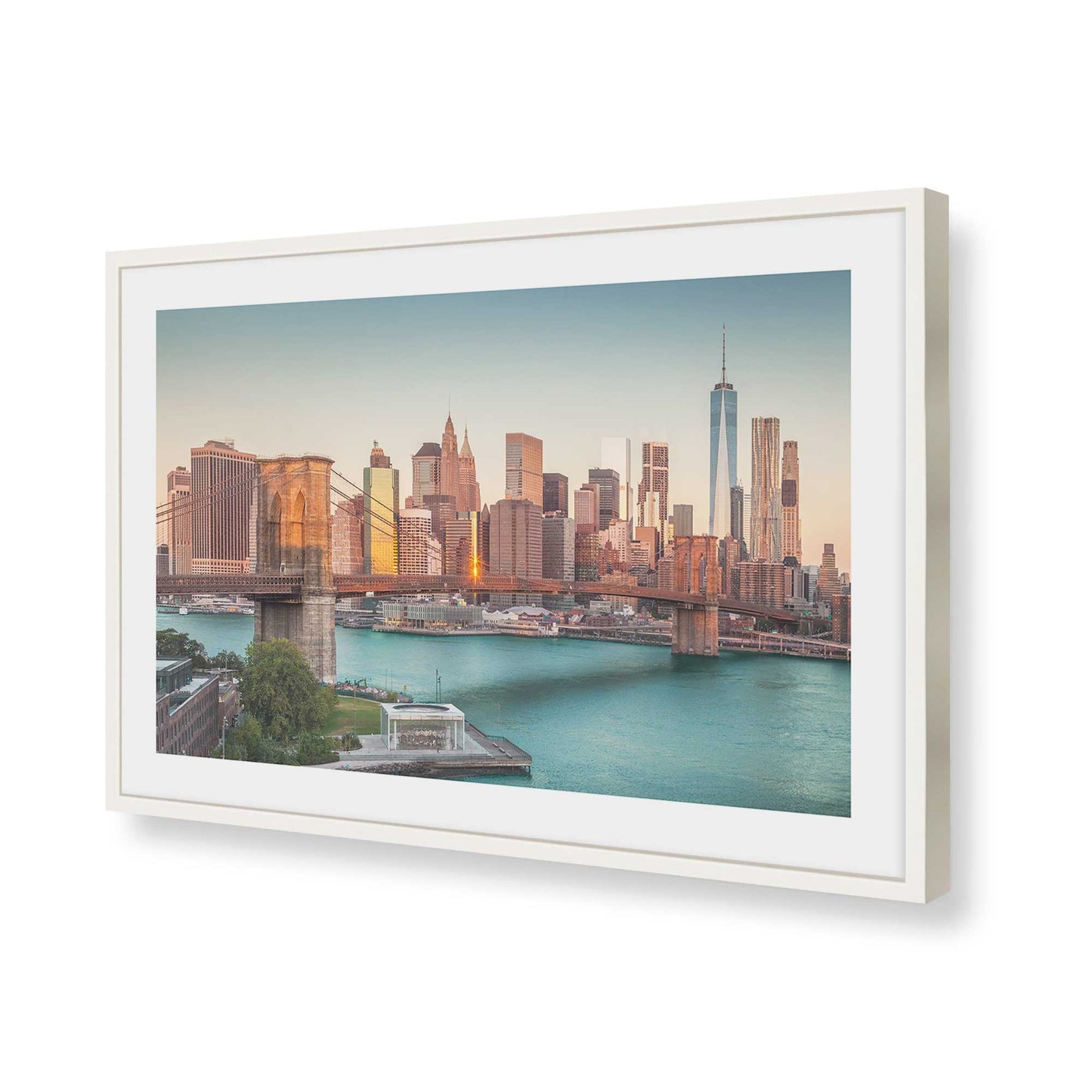[Color:Opaque White], Picture of art in a Opaque White frame of the corner