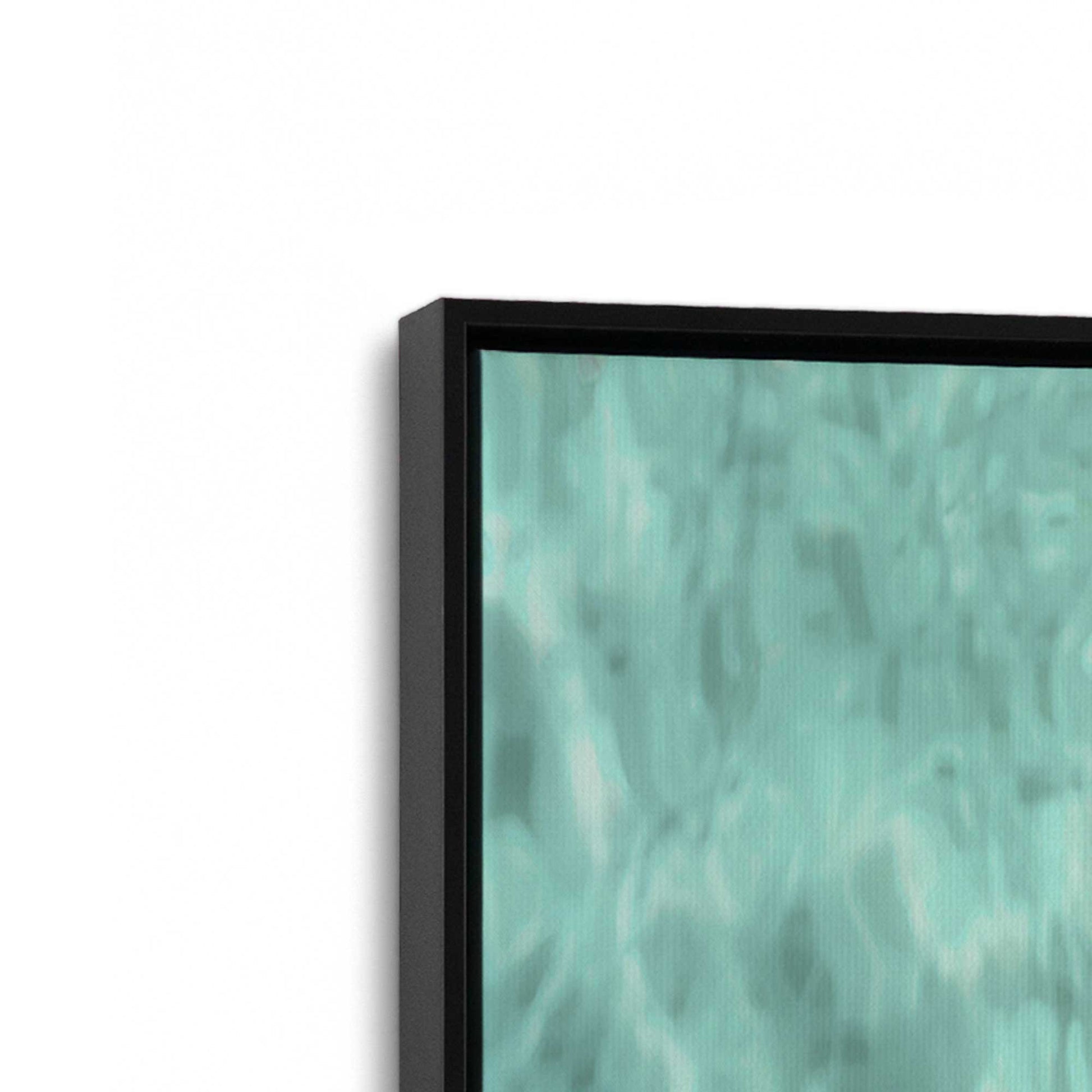 [Color:Satin Black], Picture of art in a Satin Black frame at an angle