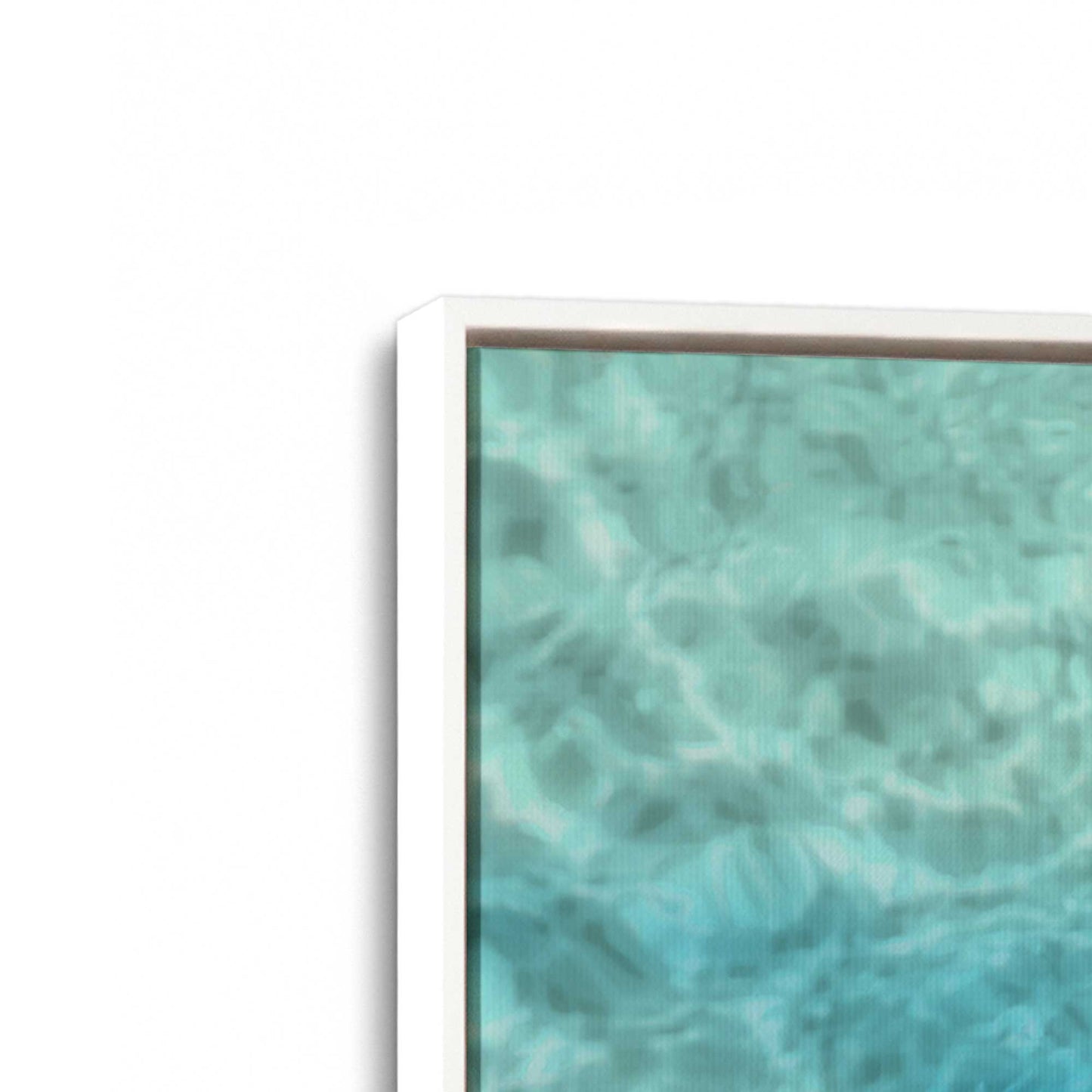 [Color:Opaque White], Picture of art in a White frame at an angle