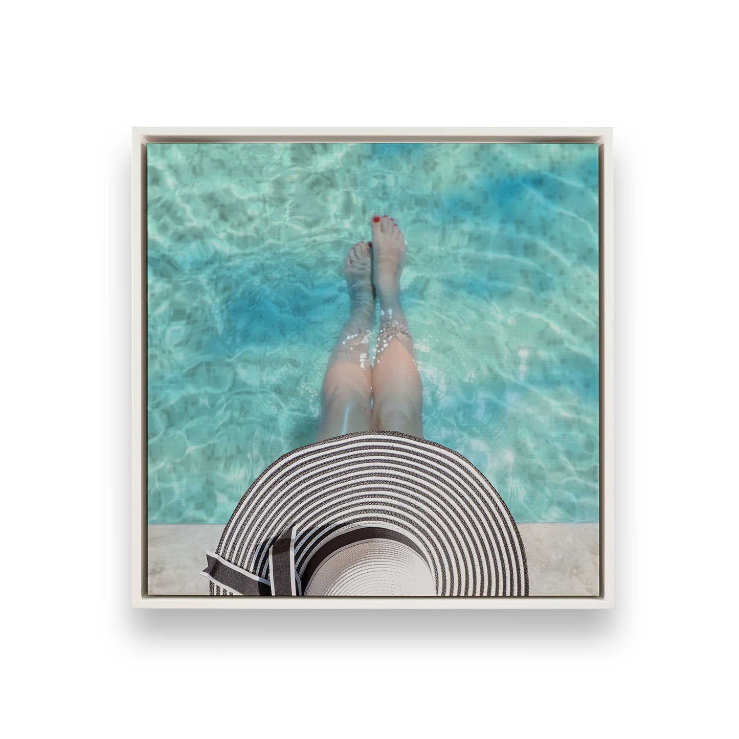 [Color:Opaque White], Picture of art in a White frame