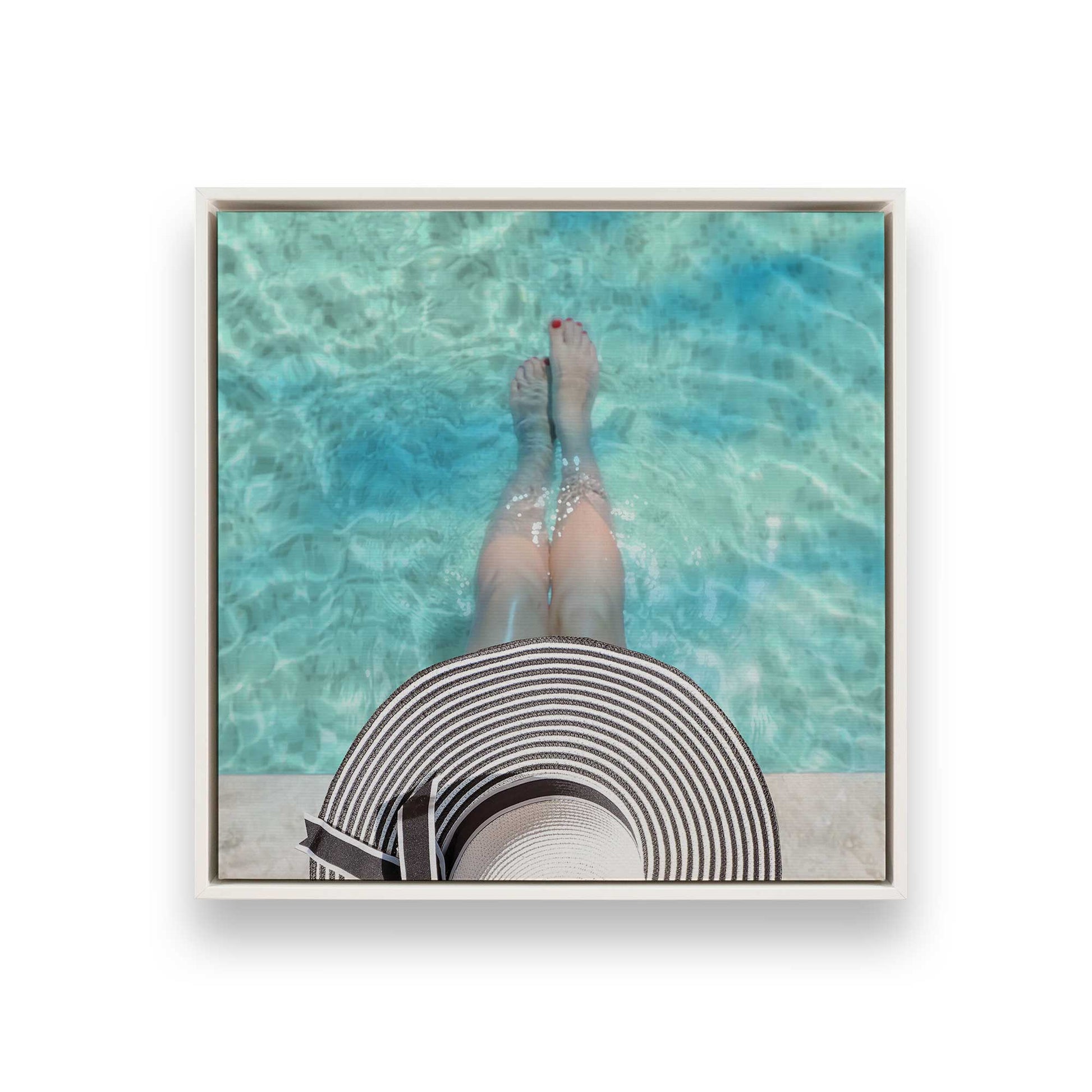 [Color:Opaque White], Picture of art in a White frame