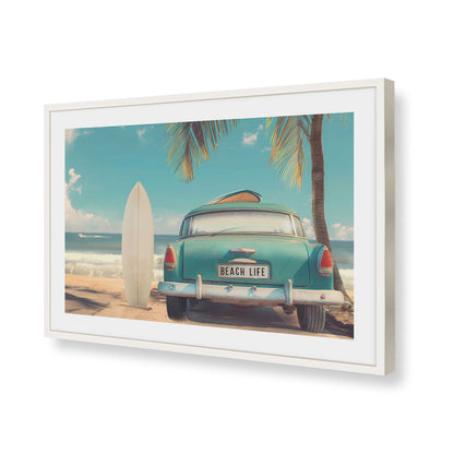 [Color:Opaque White], Picture of art in a Opaque White frame of the corner