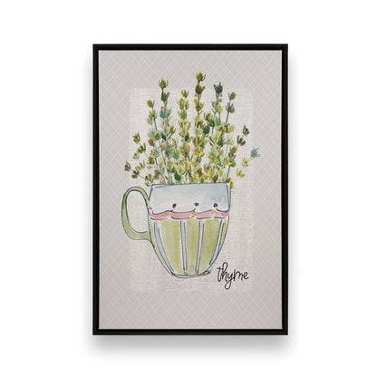 Happy Herbs, Set of 4 Canvas Prints