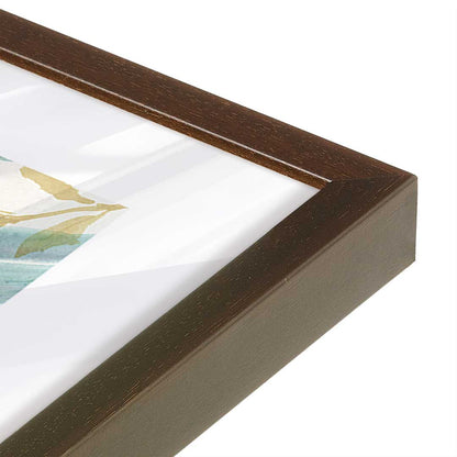 [Color:Brown], Picture of art in a Brown frame at an angle