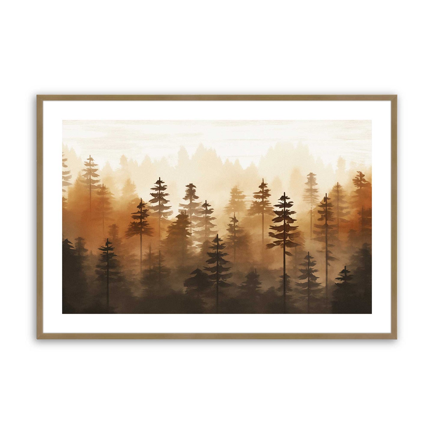 [Color:Brushed Gold], Picture of art in a Brushed Gold frame